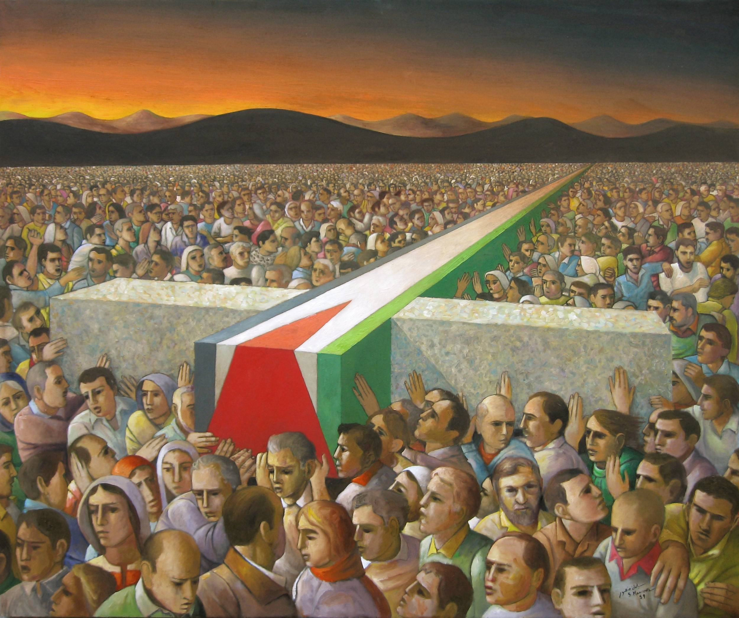 Rituals Under Occupation by Sliman Mansour [Courtesy of Sliman Mansour]