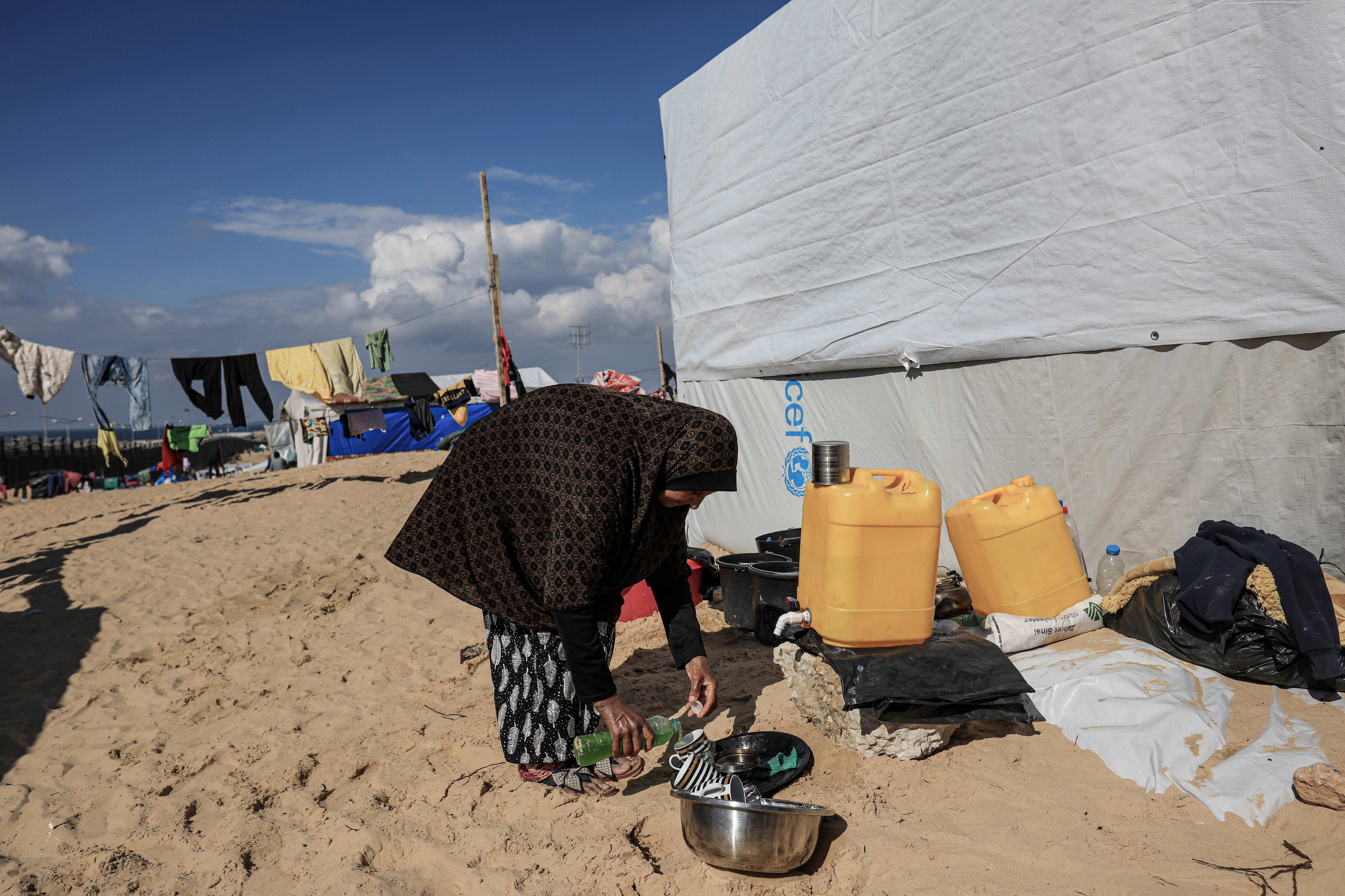 Potable water is in short supply, and people have to survive on very little