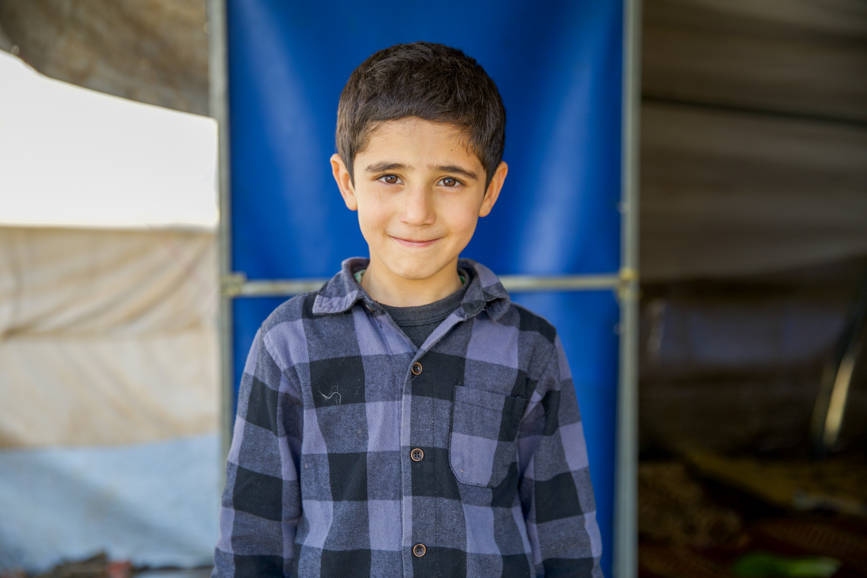Hussein, 6, spent four days under the rubble in the arms of his grandfather, who died while protecting him from falling rubble