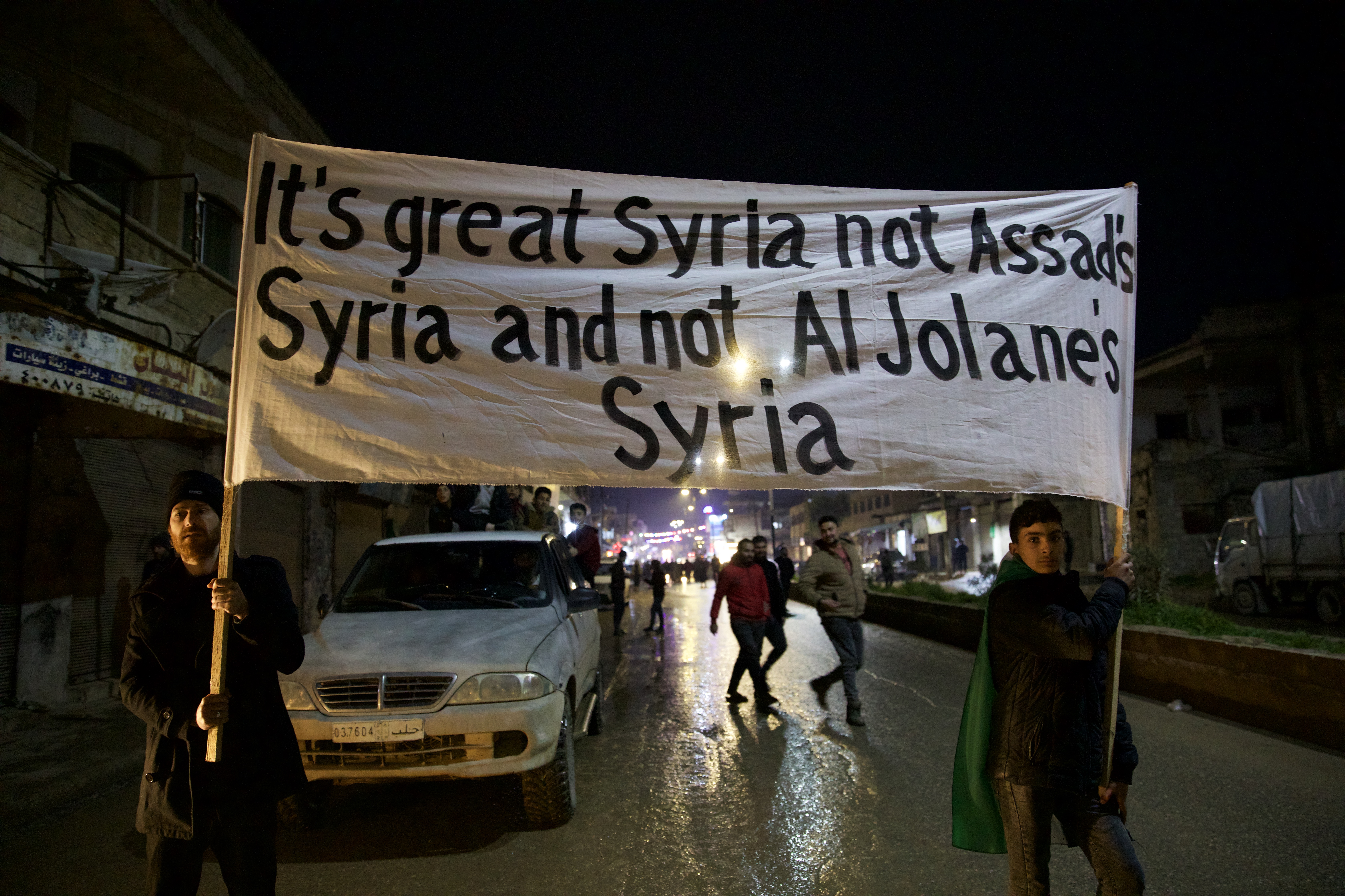 Protesters have braved potential reprisals from HTS to denounce it and its leader, Abu Mohamad al-Jolani