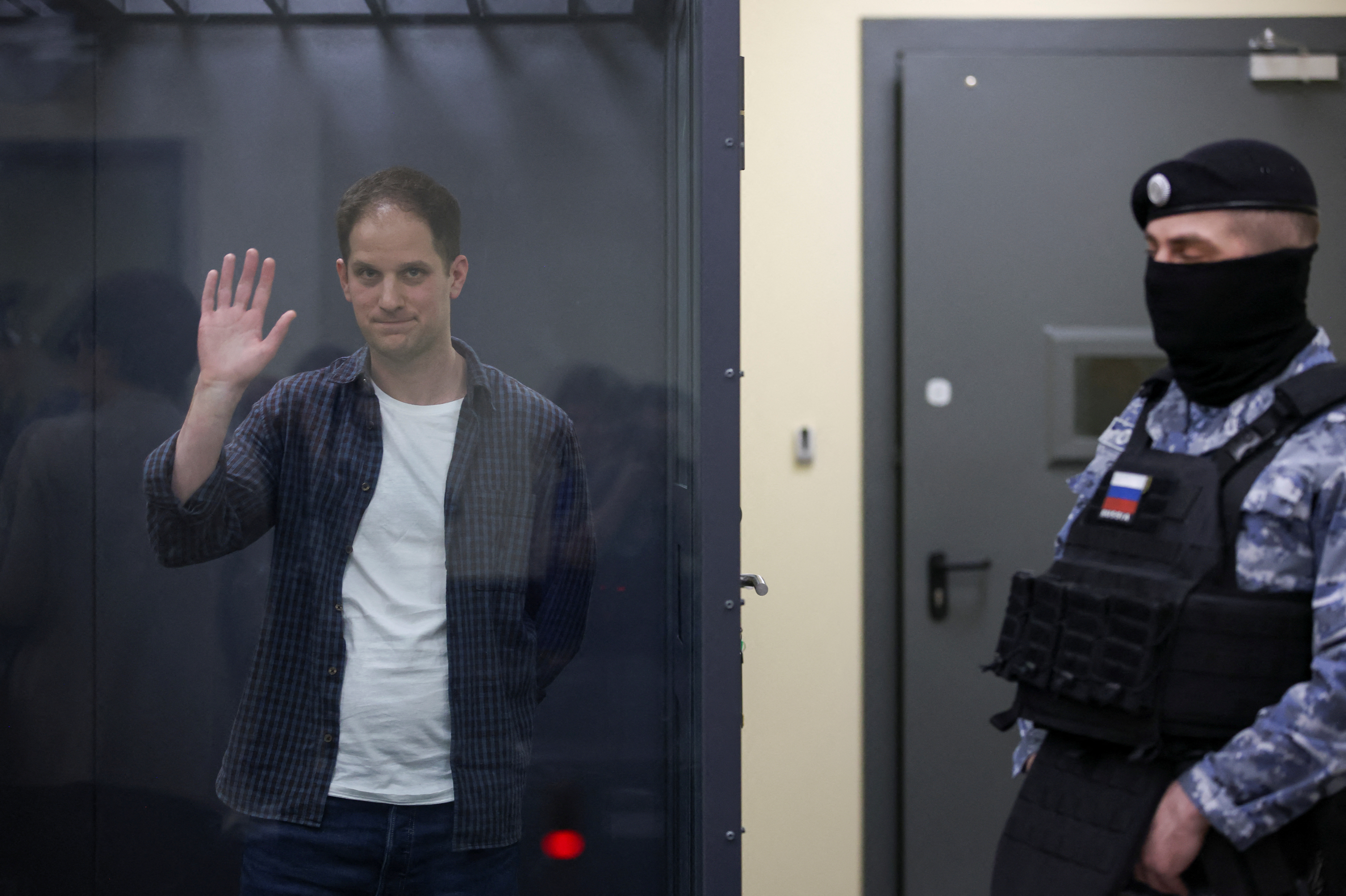 Evan Gershkovich at court hearing