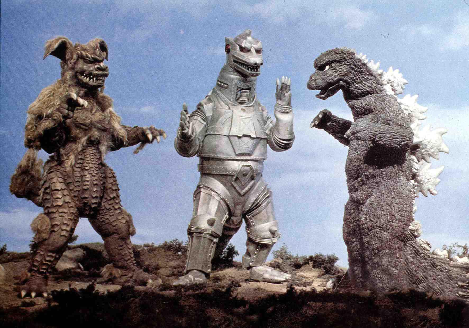 A scene with Mechagodzilla, the robot version, in 1973