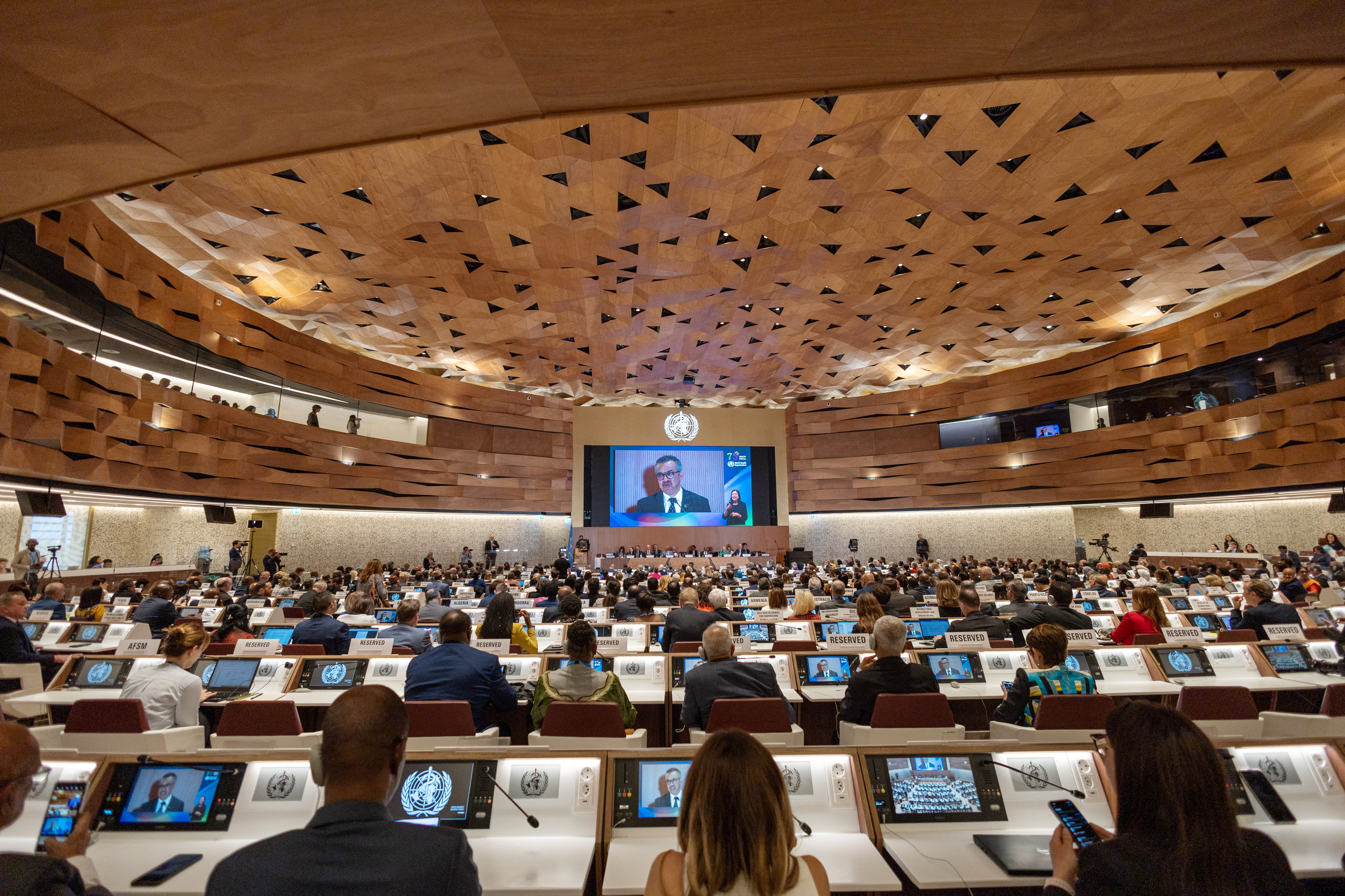 Director-General of the World Health Organisation (WHO) Dr. Tedros Adhanom Ghebreyesus attends the World Health Assembly at the United Nations in Geneva, Switzerland, May 21, 2023. REUTERS/Denis Balibouse