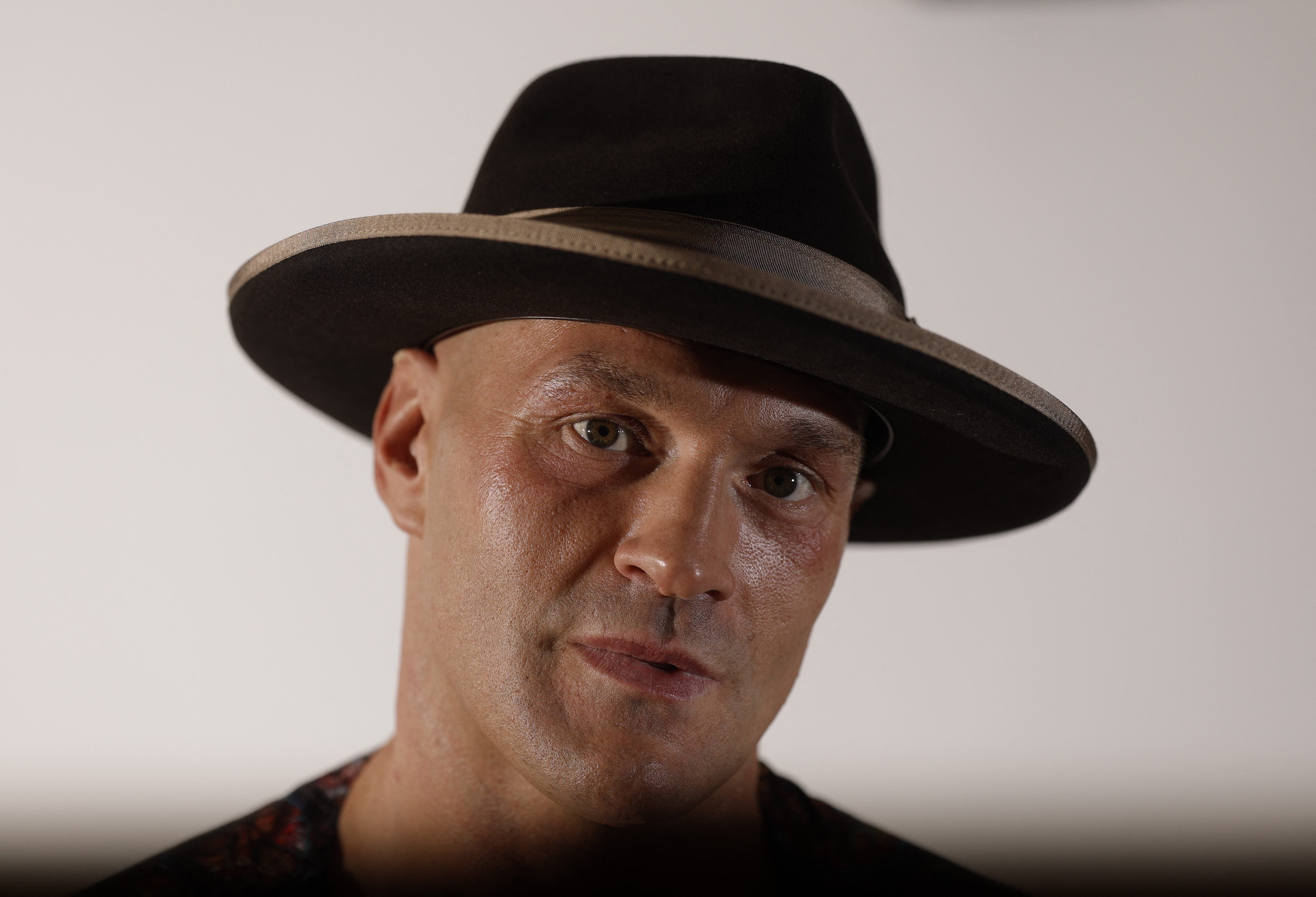 Boxing - Tyson Fury v Oleksandr Usyk - Grand Arrivals - BLVD City - Music World, Riyadh, Saudi Arabia - May 14, 2024 Tyson Fury poses after the grand arrivals Action Images via Reuters/Andrew Couldridge