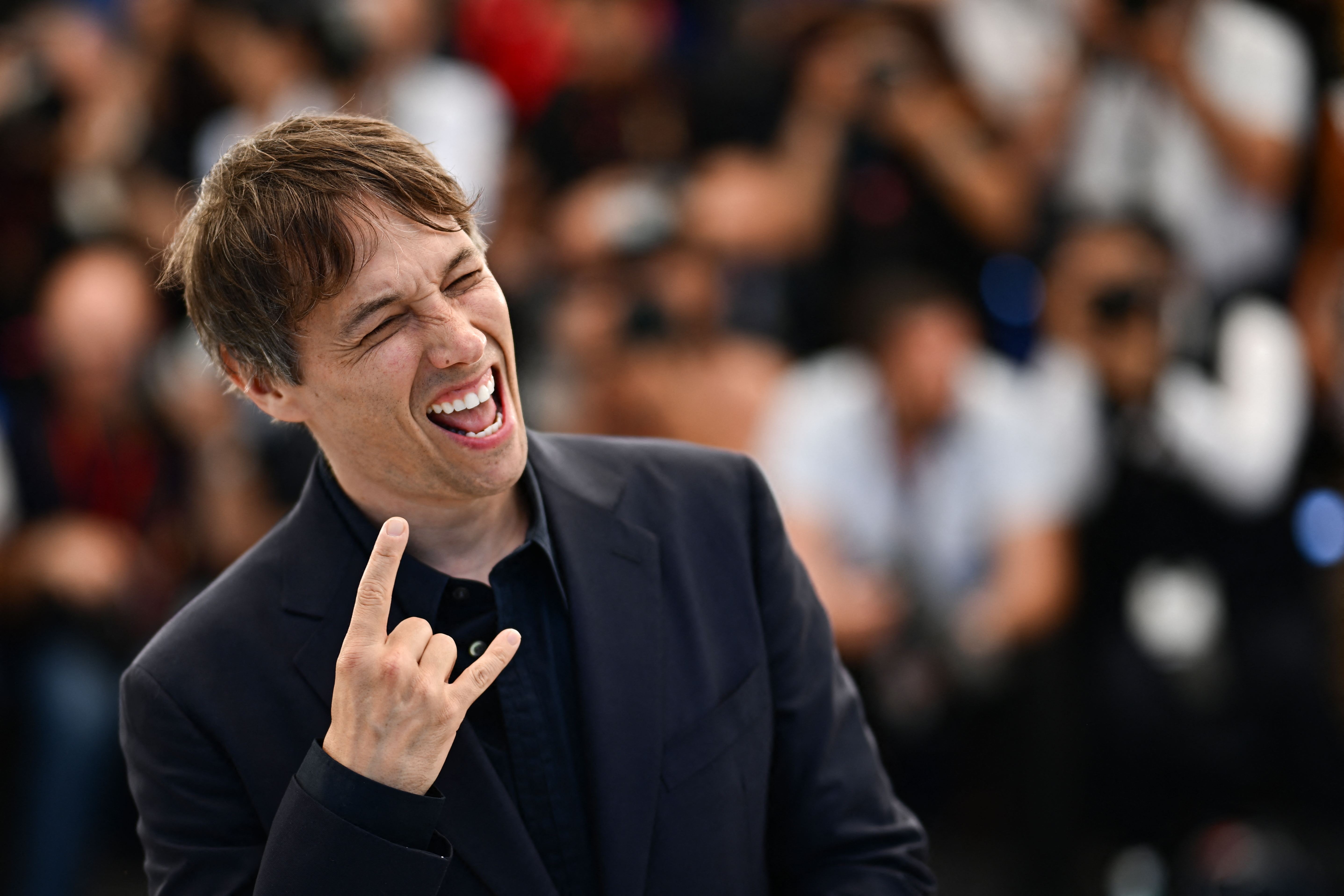 US director Sean Baker poses during a photocall for the film, Anora, at the 77th edition of the Cannes Film Festival in Cannes, southern France