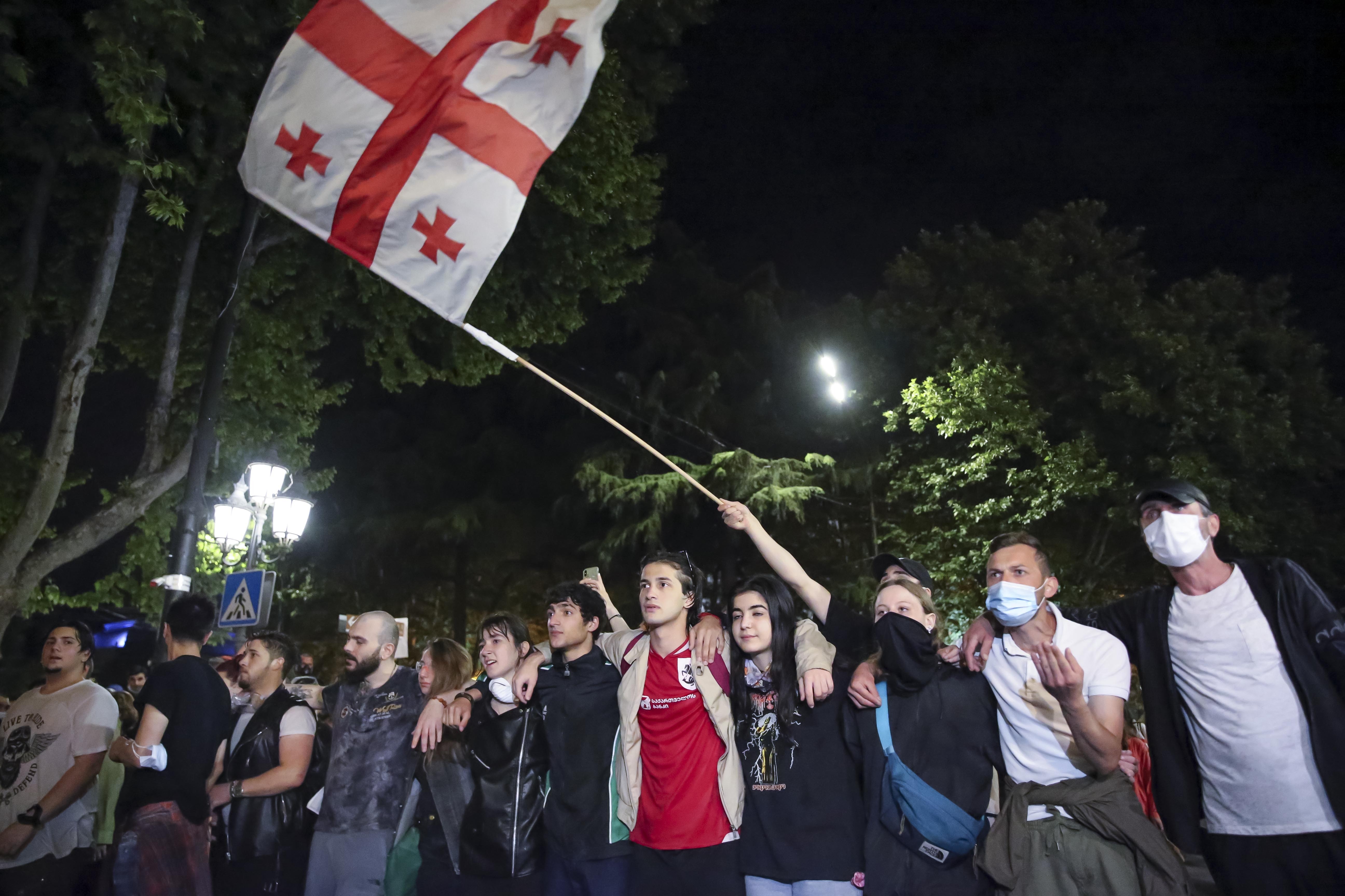 Thousands rally in Georgia as 'foreign influence' bill advances