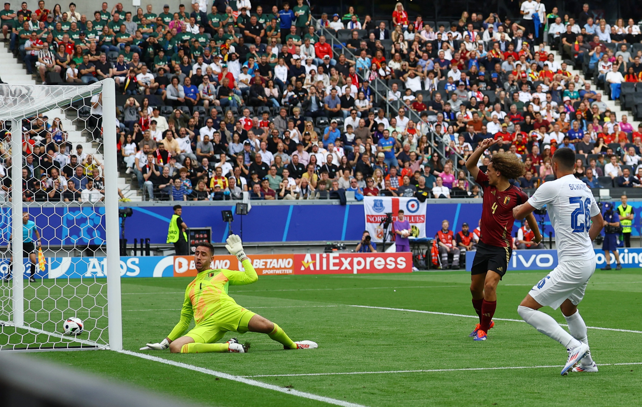 Slovakia’s Ivan Schranz scores what turned out to be the game winner in just the seventh minute against Belgium in Euro 2024