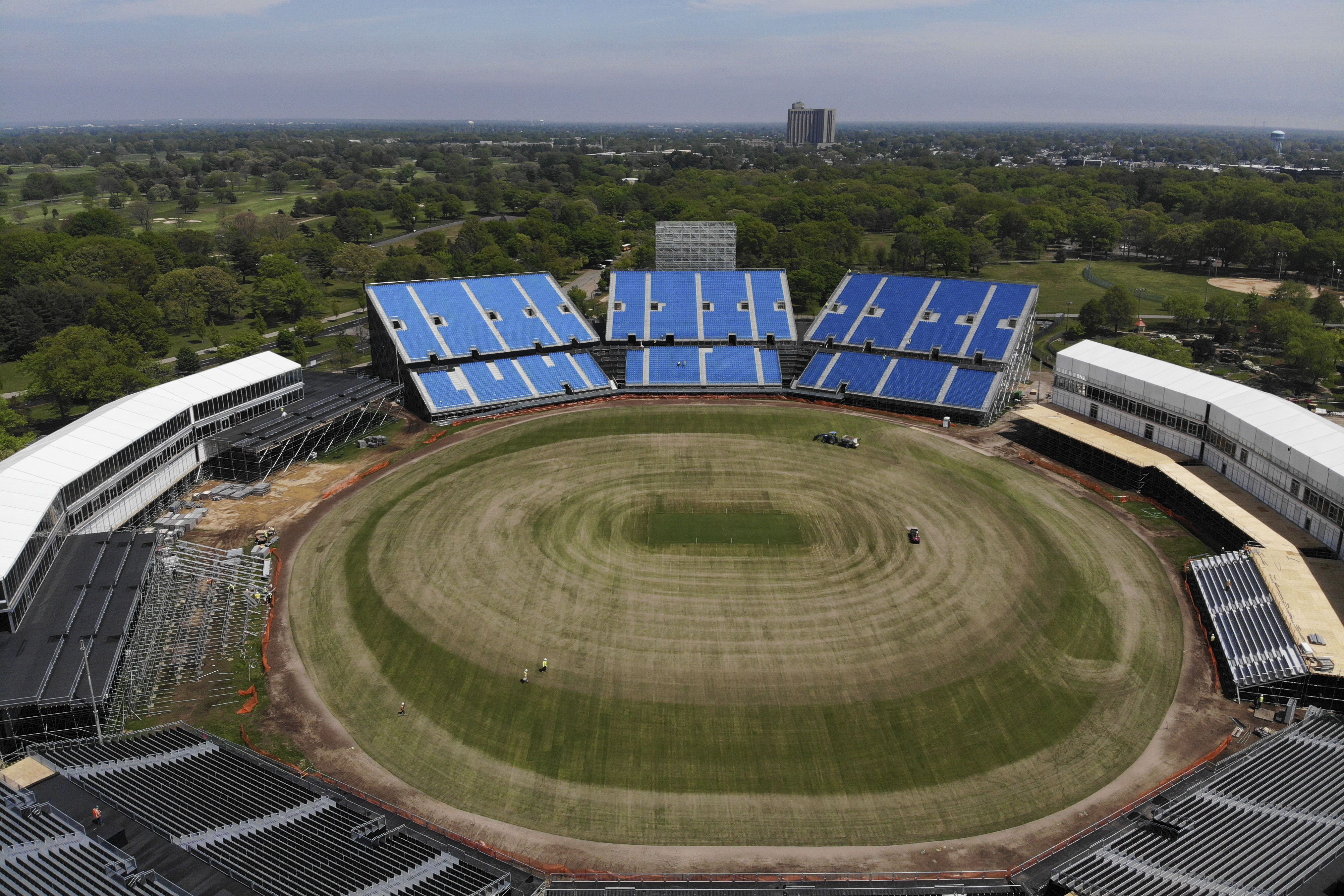 The Nassau County International Cricket Stadium was constructed for the ICC T20 World Cup in Long Island, New York