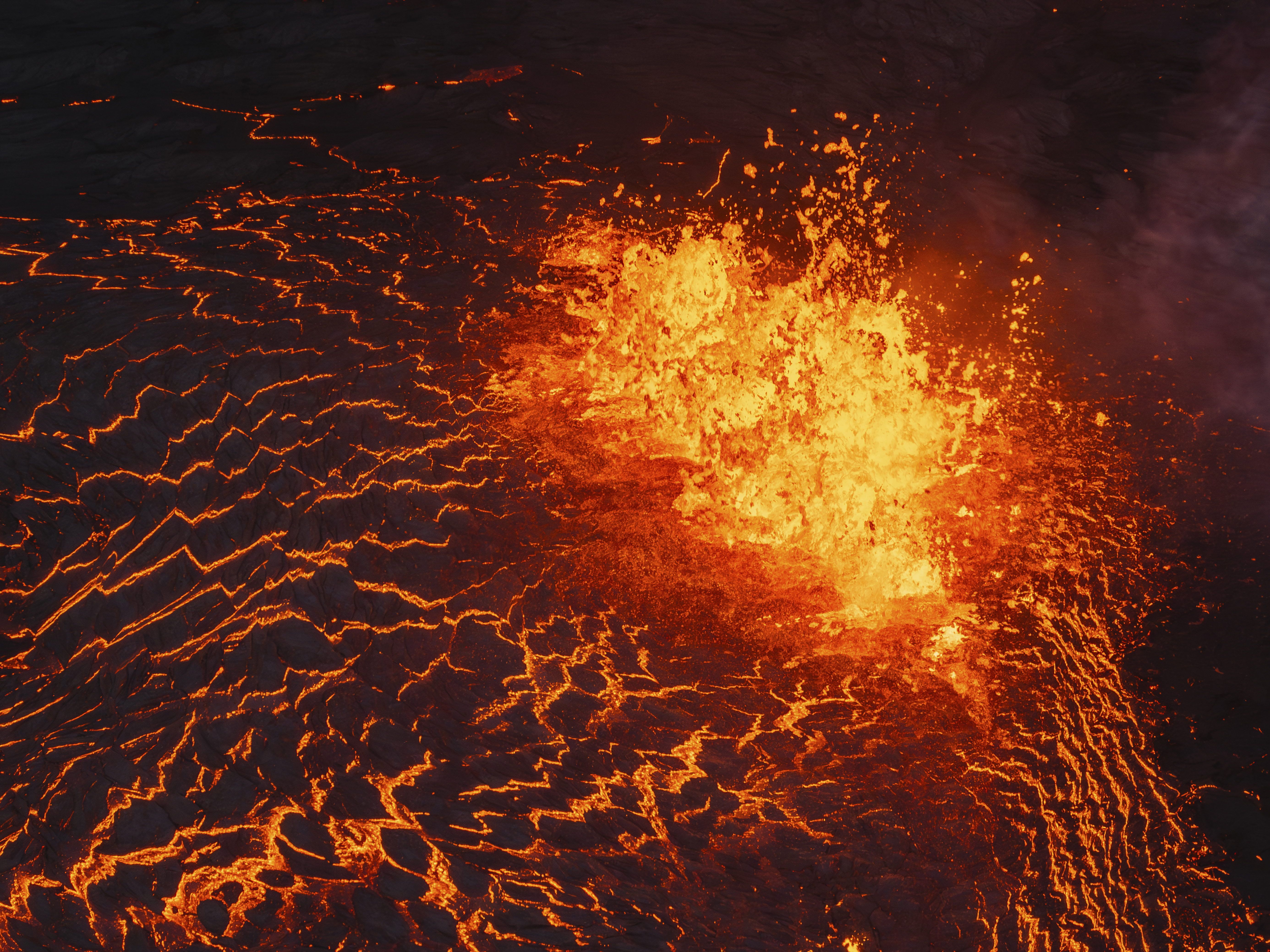 Lava flows from a volcano in Grindavik, Iceland, Wednesday, May 29