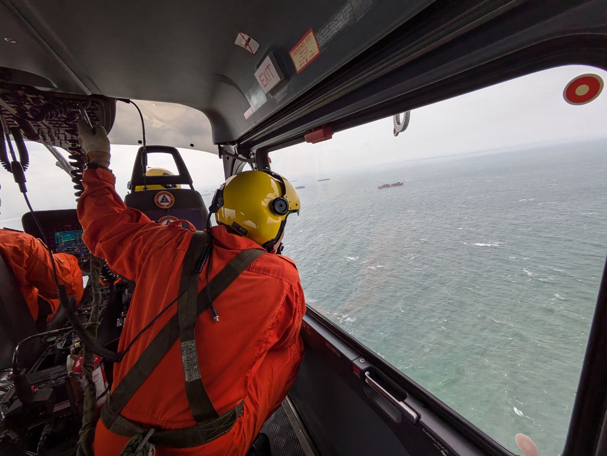 The coastguard conducts an aerial survey after oil tanker MT Terra Nova capsized [Handout: Philippine Coast Guard via AFP]