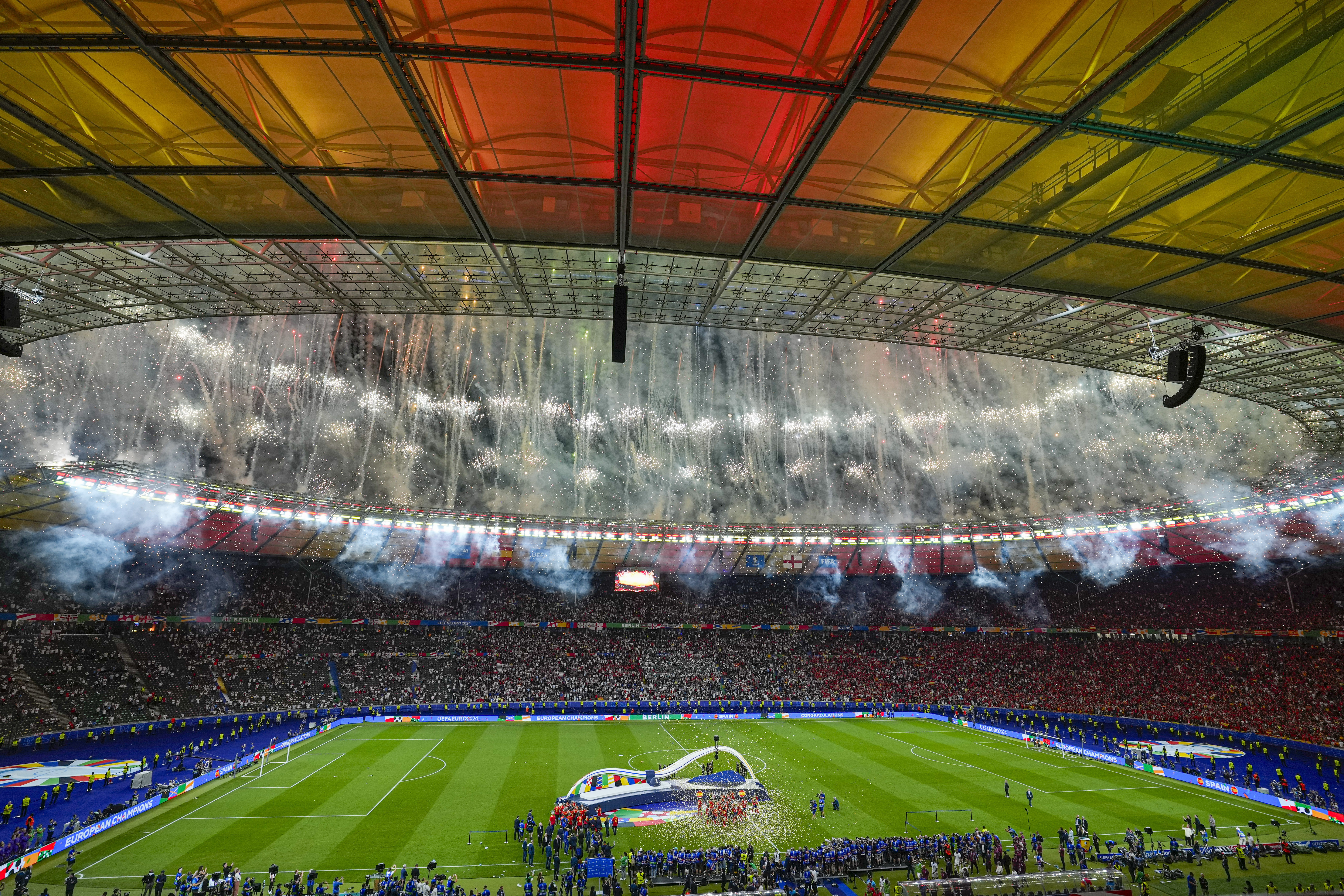 Celebrations as Spain wins record fourth European Championship title