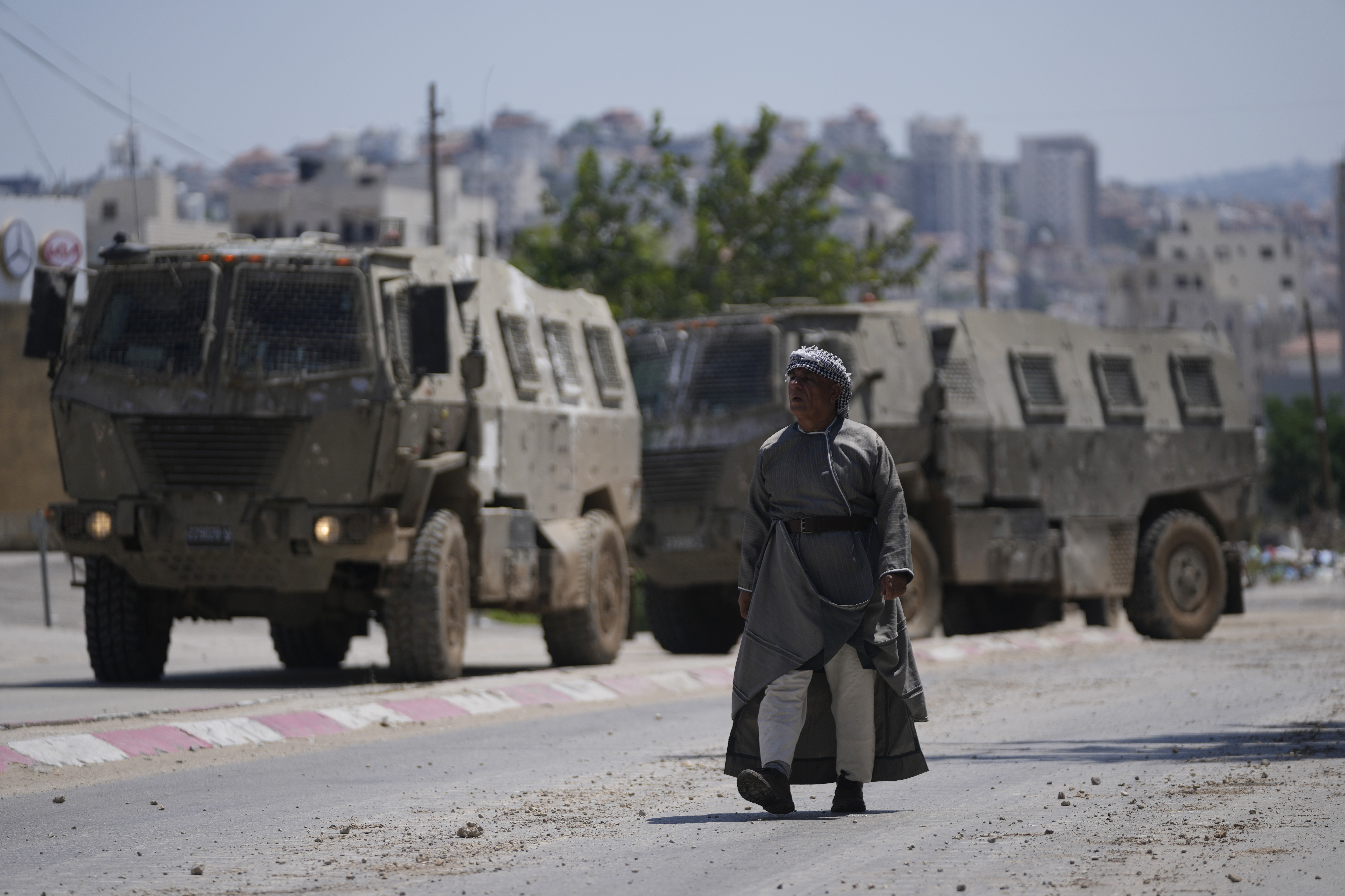 The aftermath of an Israeli raid in the occupied West Bank