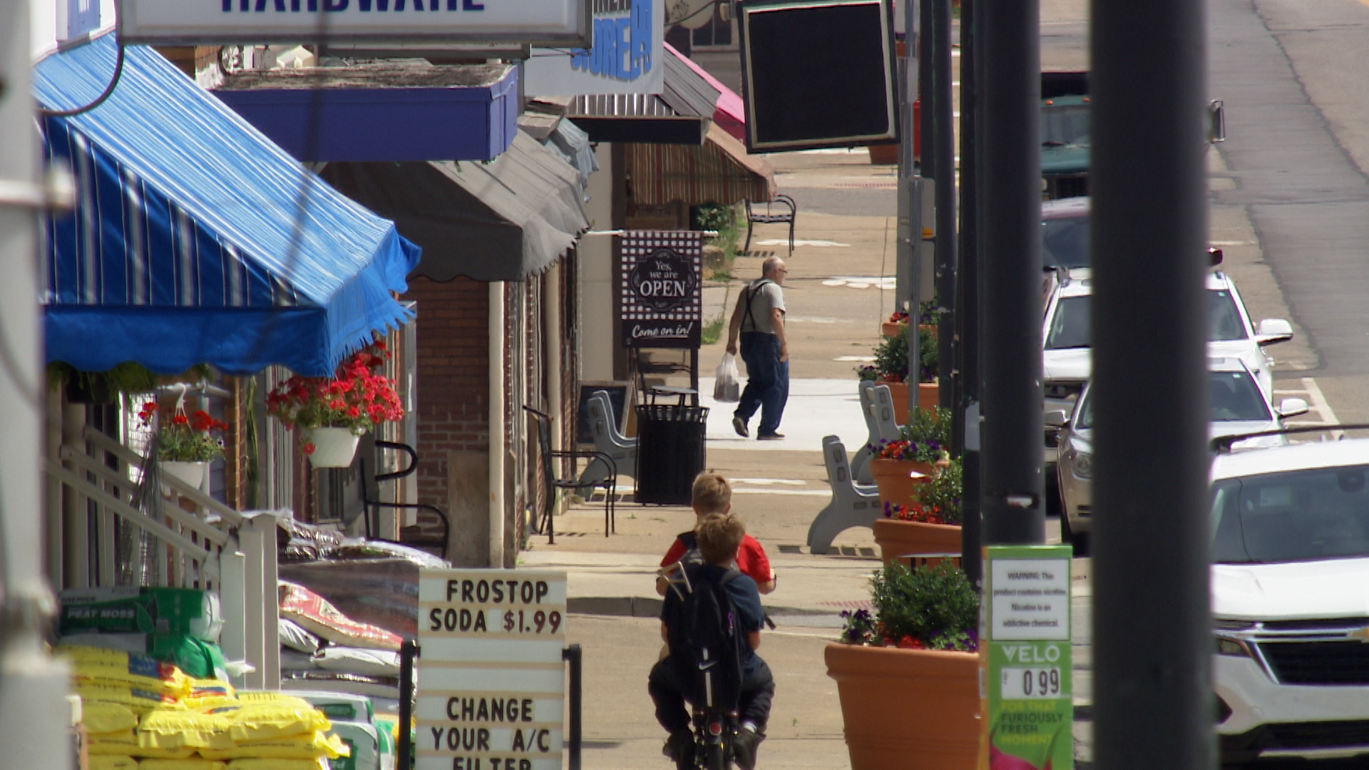 The village of East Palestine, Ohio, close to where a massive train derailment occurred in early February