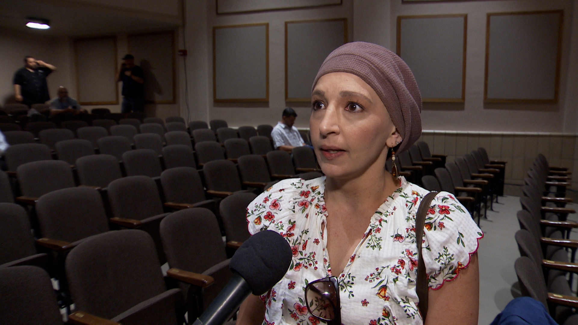 ‘I’ve lost all the hair on my head’. Carly Tunno, who lives within the 32km radius of the crash on the Pennsylvania side of the border is interviewed by Kristen Saloomey for Al Jazeera English