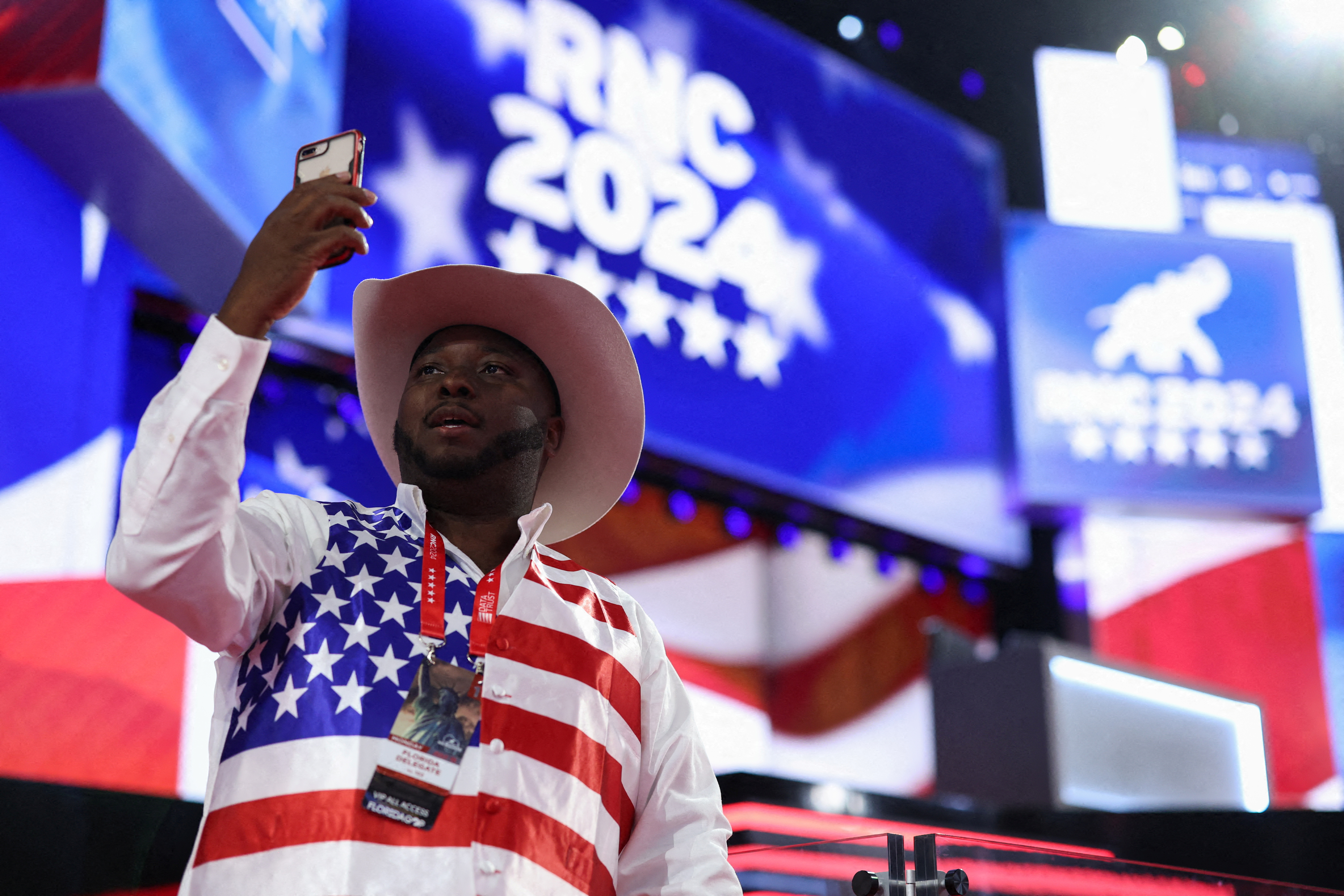 A man at the Republican National Convention