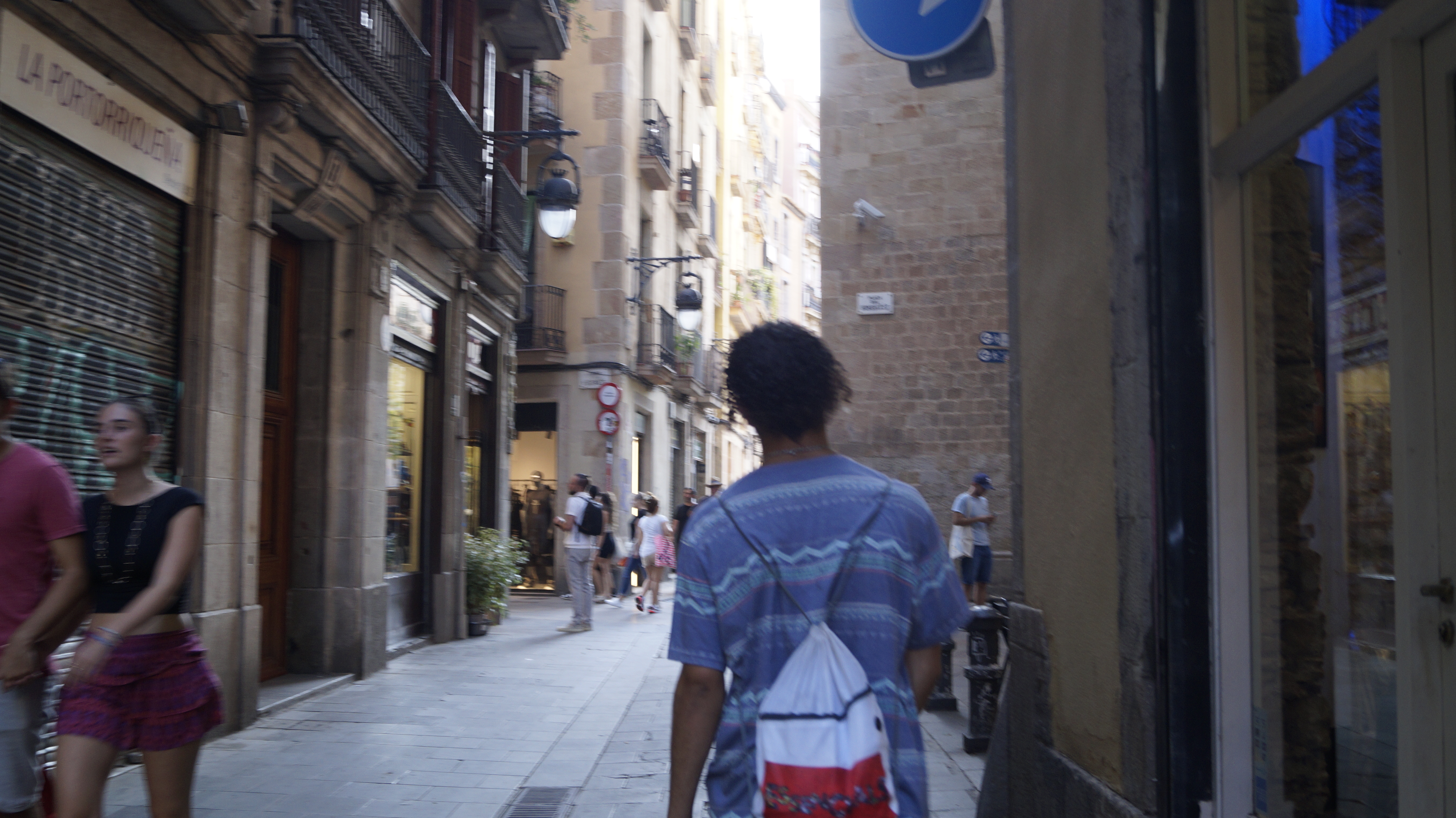 Ilyas walks the streets of Barcelona. He has developed a fear that the people he hears chatting and laughing are really laughing at him [Bianca Carrera]
