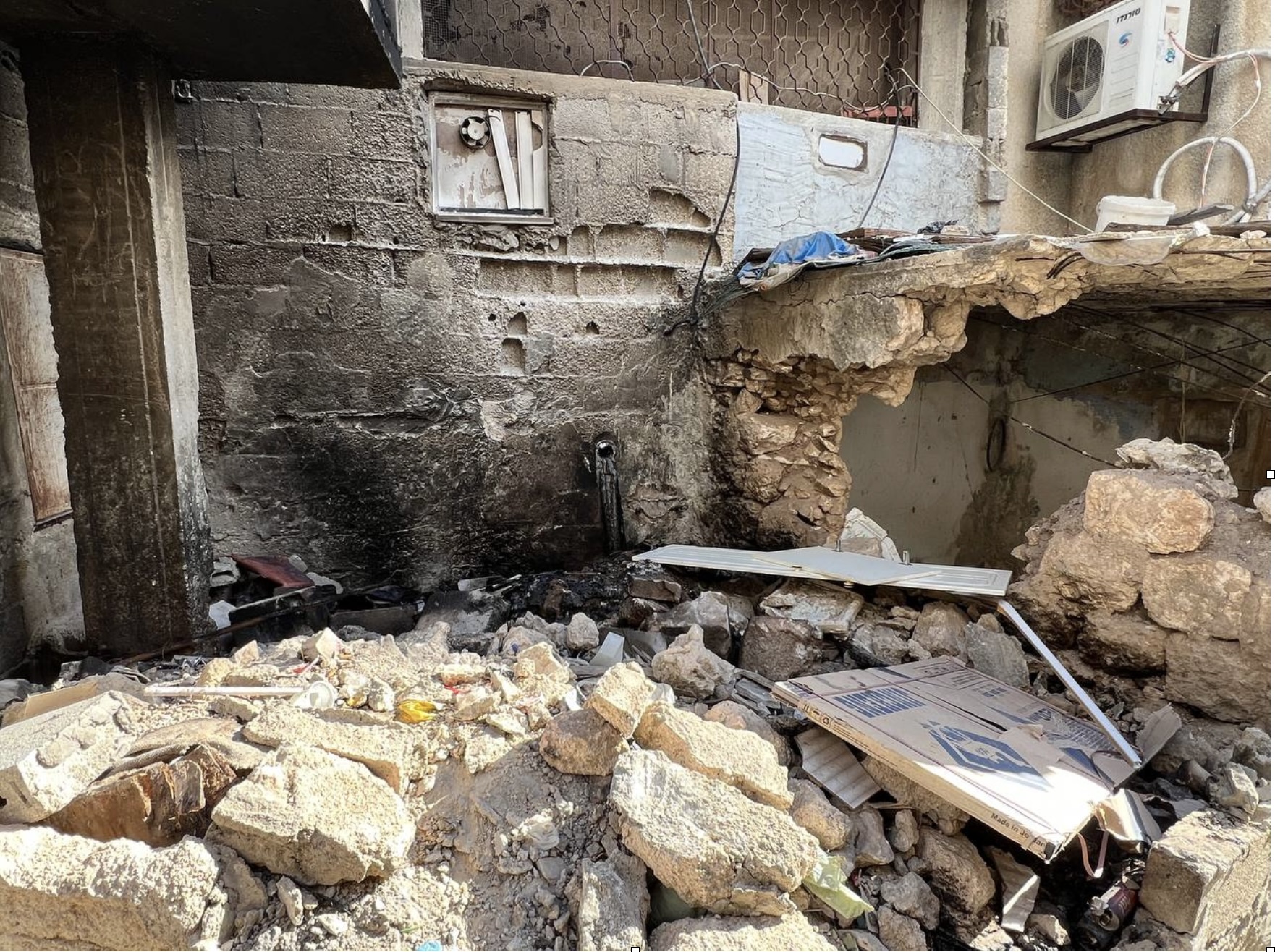 This side room in the family’s home was destroyed during the Israeli military’s last incursion into the camp on September 11, 2024. Photo captured September 19, 2024 [Al Jazeera]