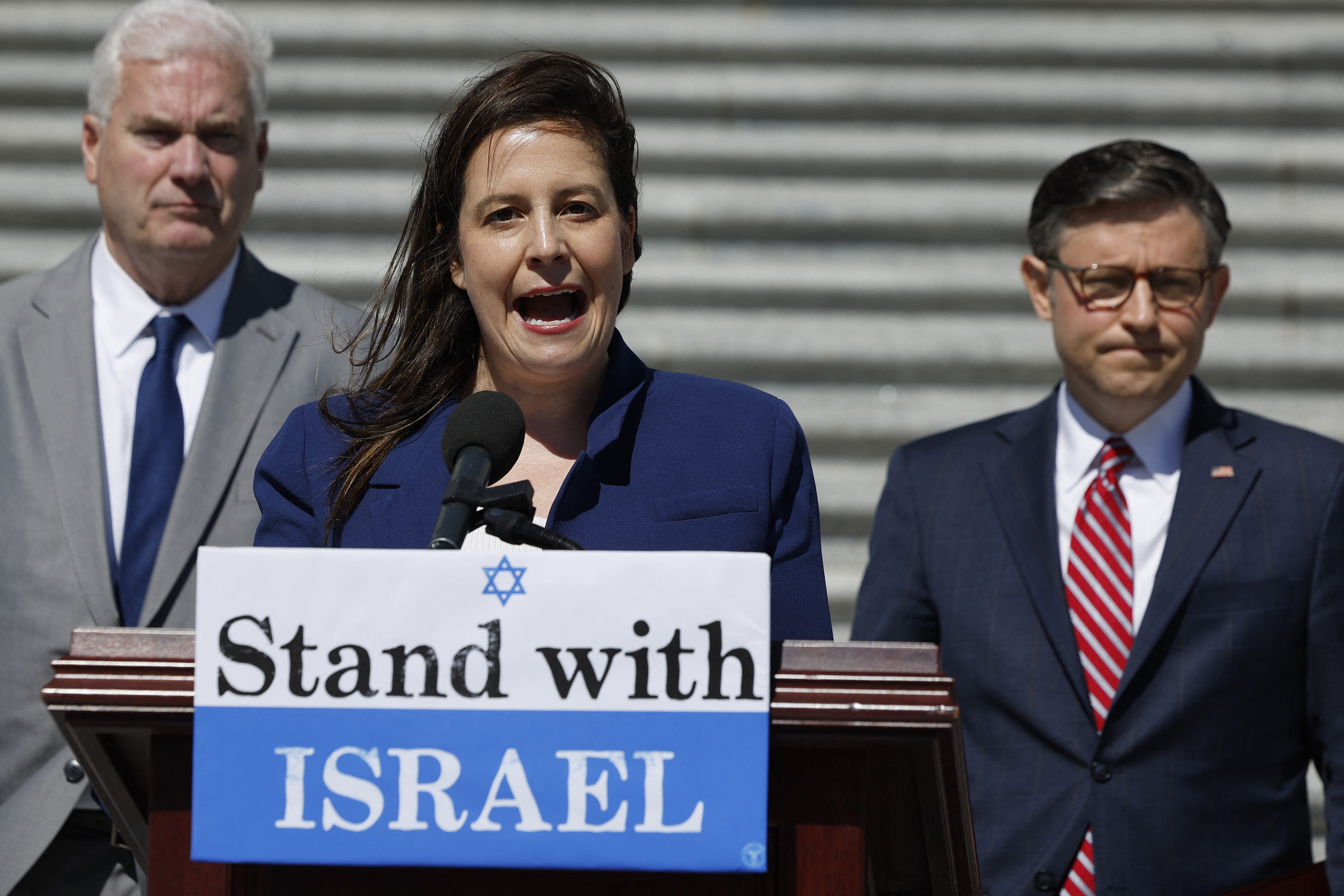 US Representative Elise Stefanik speaks during a news conference on May 16 in Washington, DC