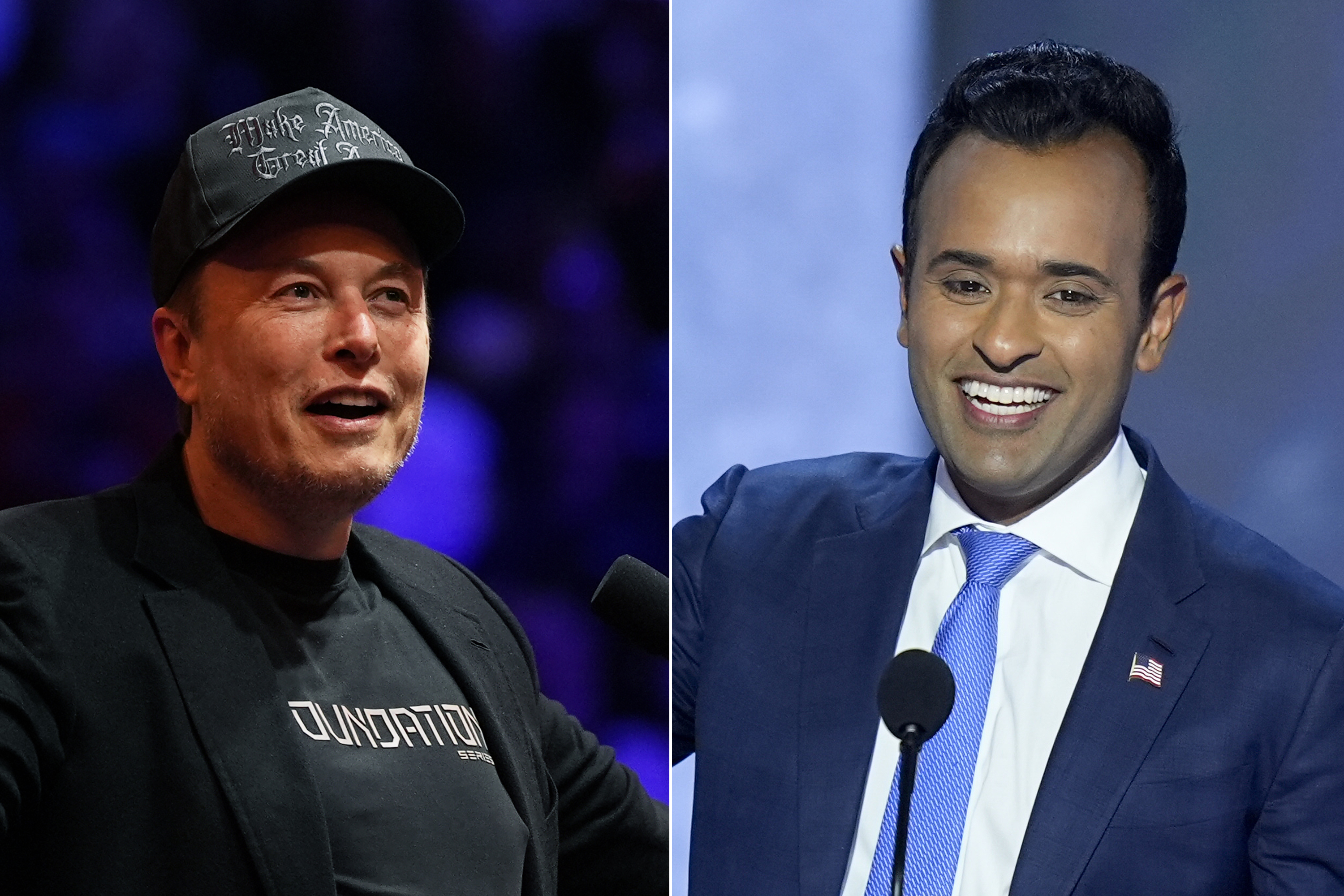 Elon Musk and Vivek Ramaswamy [AP Photo]