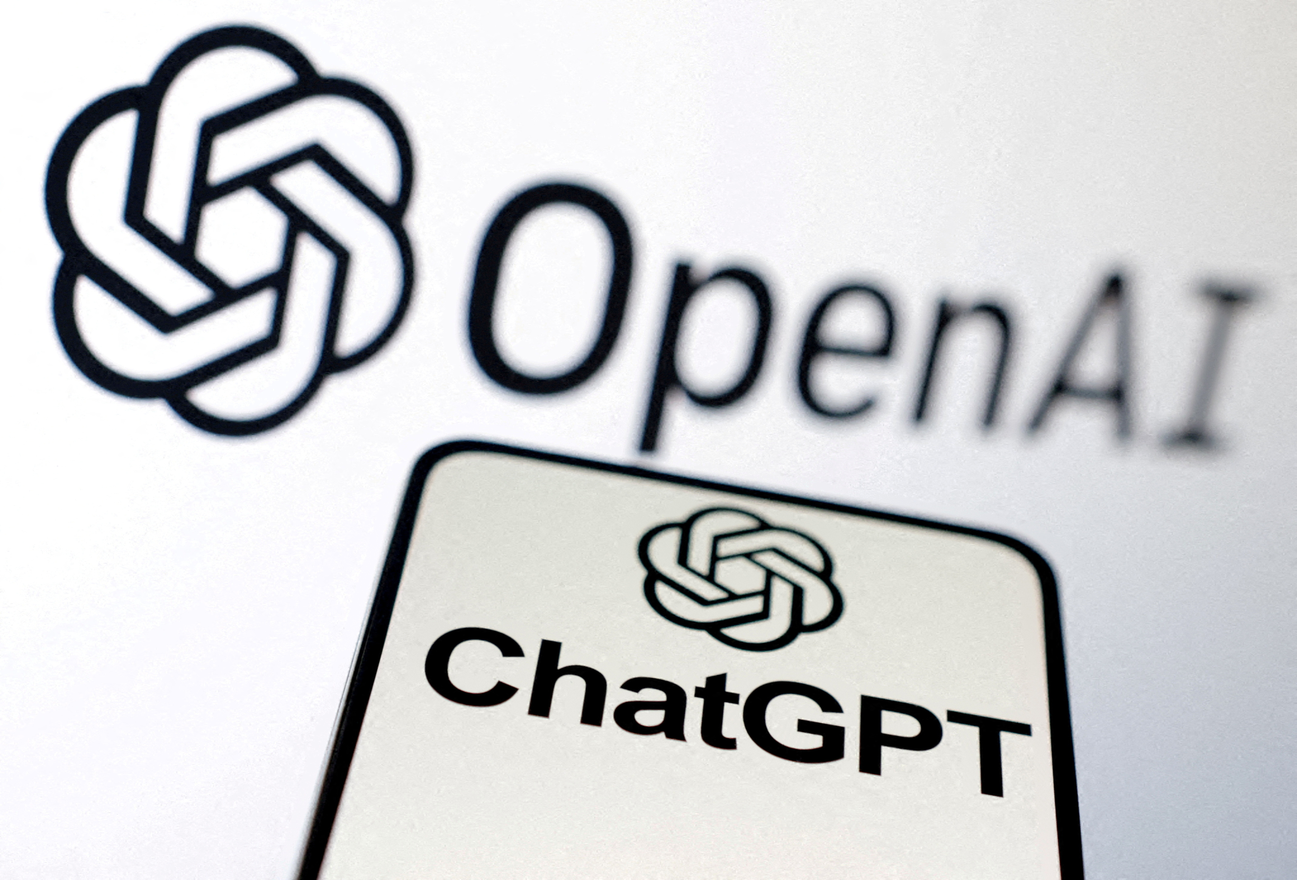 OpenAI and ChatGPT logos are seen in this illustration
