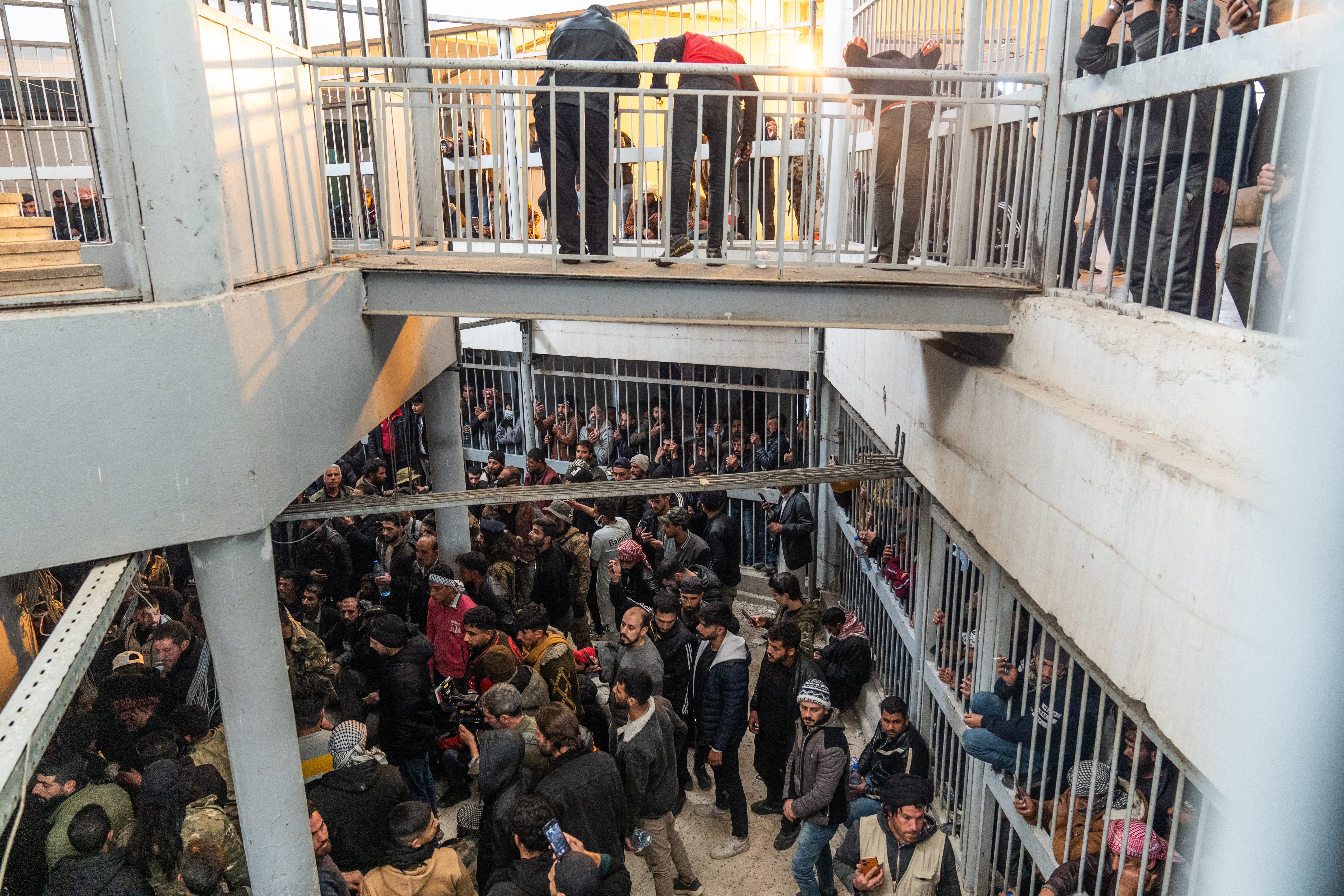 Families continue to wait in and around Sednaya Prison, infamous for torture under toppled Bashar al-Assad’s regime in Damascus, Syria