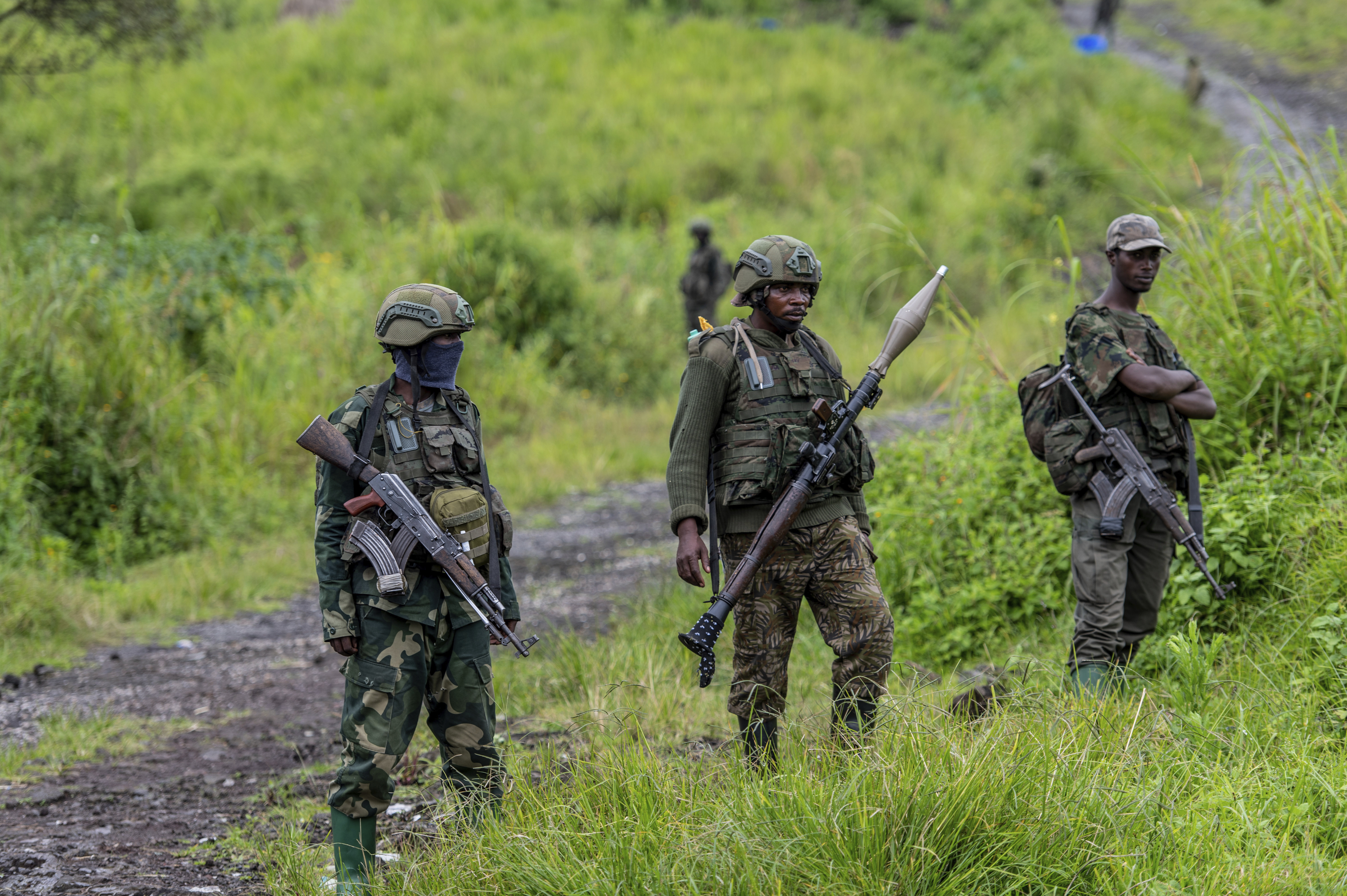 M23 fighters have controlled Rubaya, an eastern DRC mining town known for producting a key mineral used in smartphones, since May 2024. They are seen here on December 23, 2022