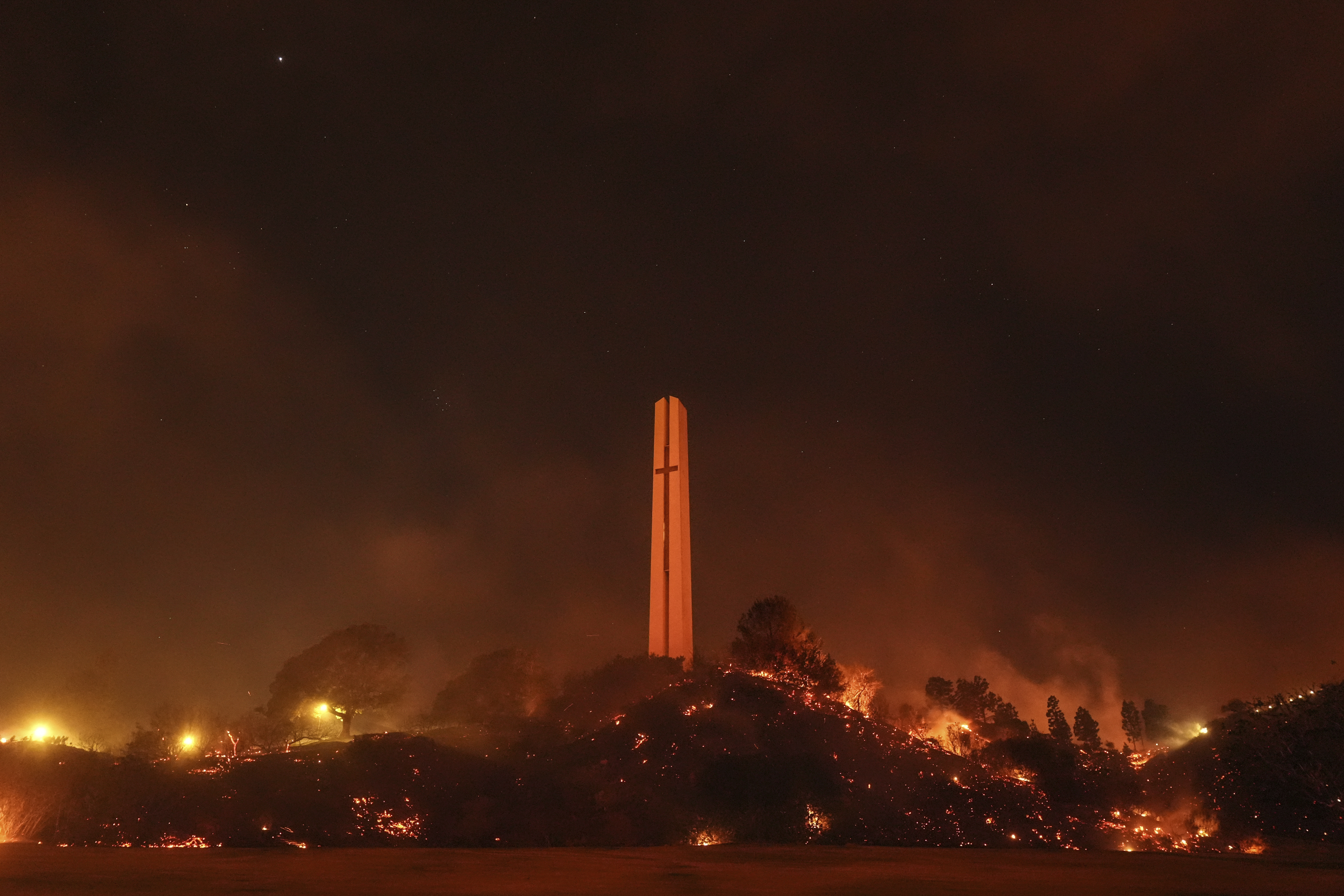 A wildfire in Malibu prompts evacuations as it burns near Pepperdine University