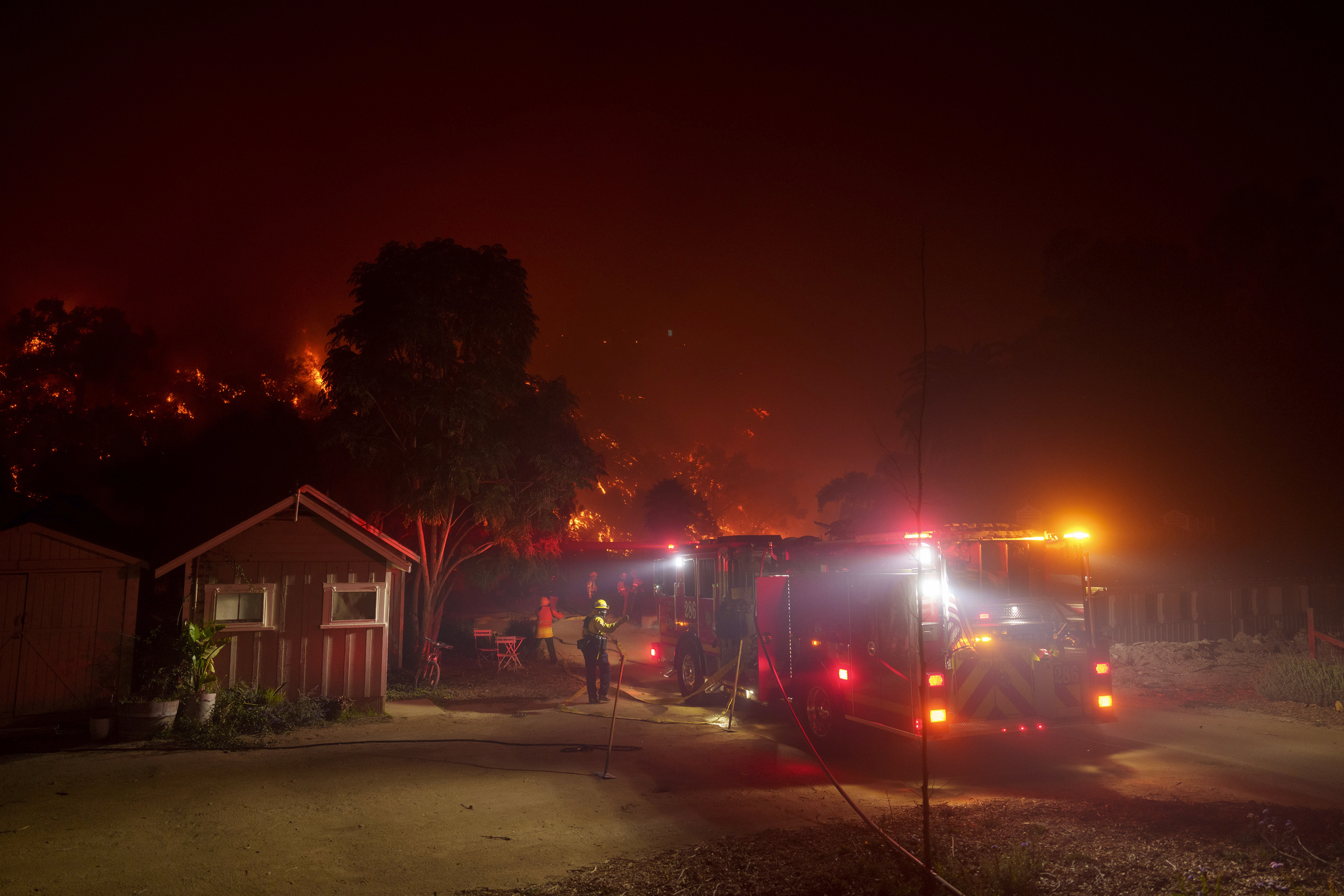 A wildfire in Malibu prompts evacuations as it burns near Pepperdine University