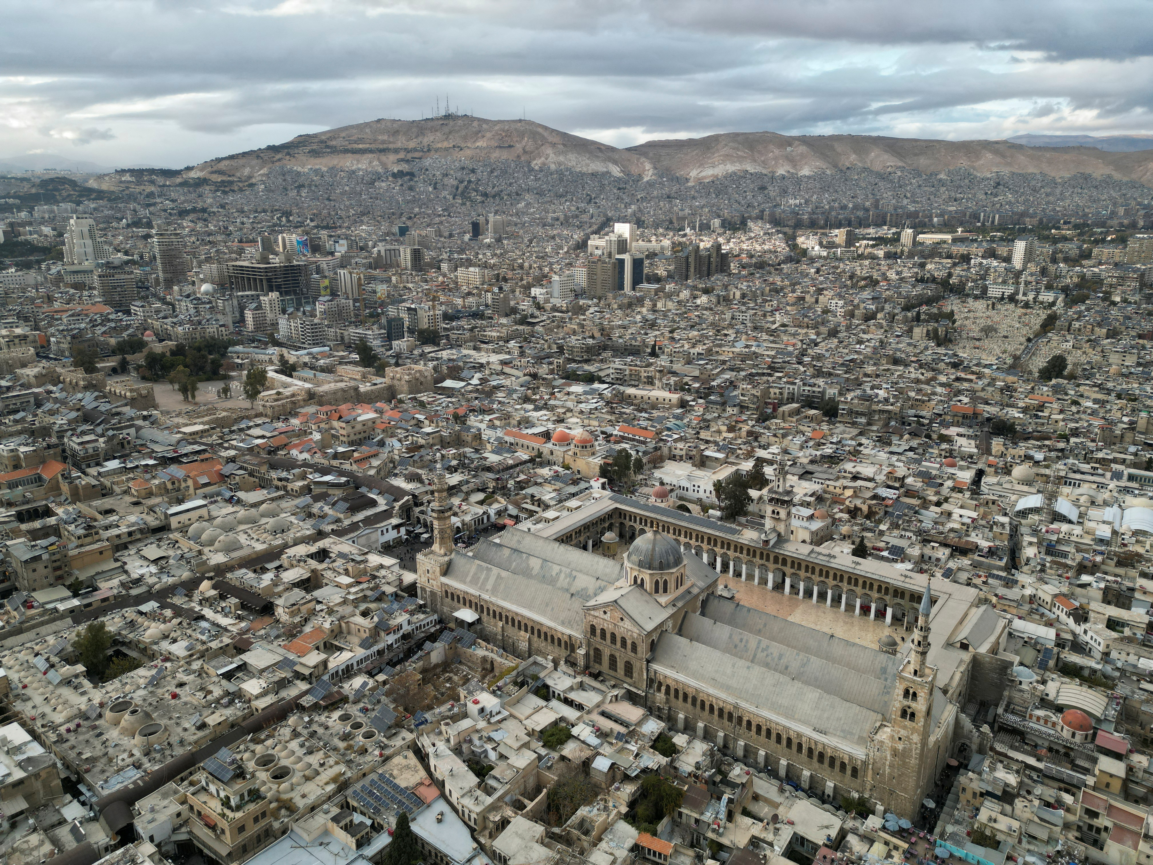 A drone view shows the Umayyad Mosque, after the ousting of Syria's Bashar al-Assad, in Damascus, Syria December 22, 2024. REUTERS/Yosri Aljamal