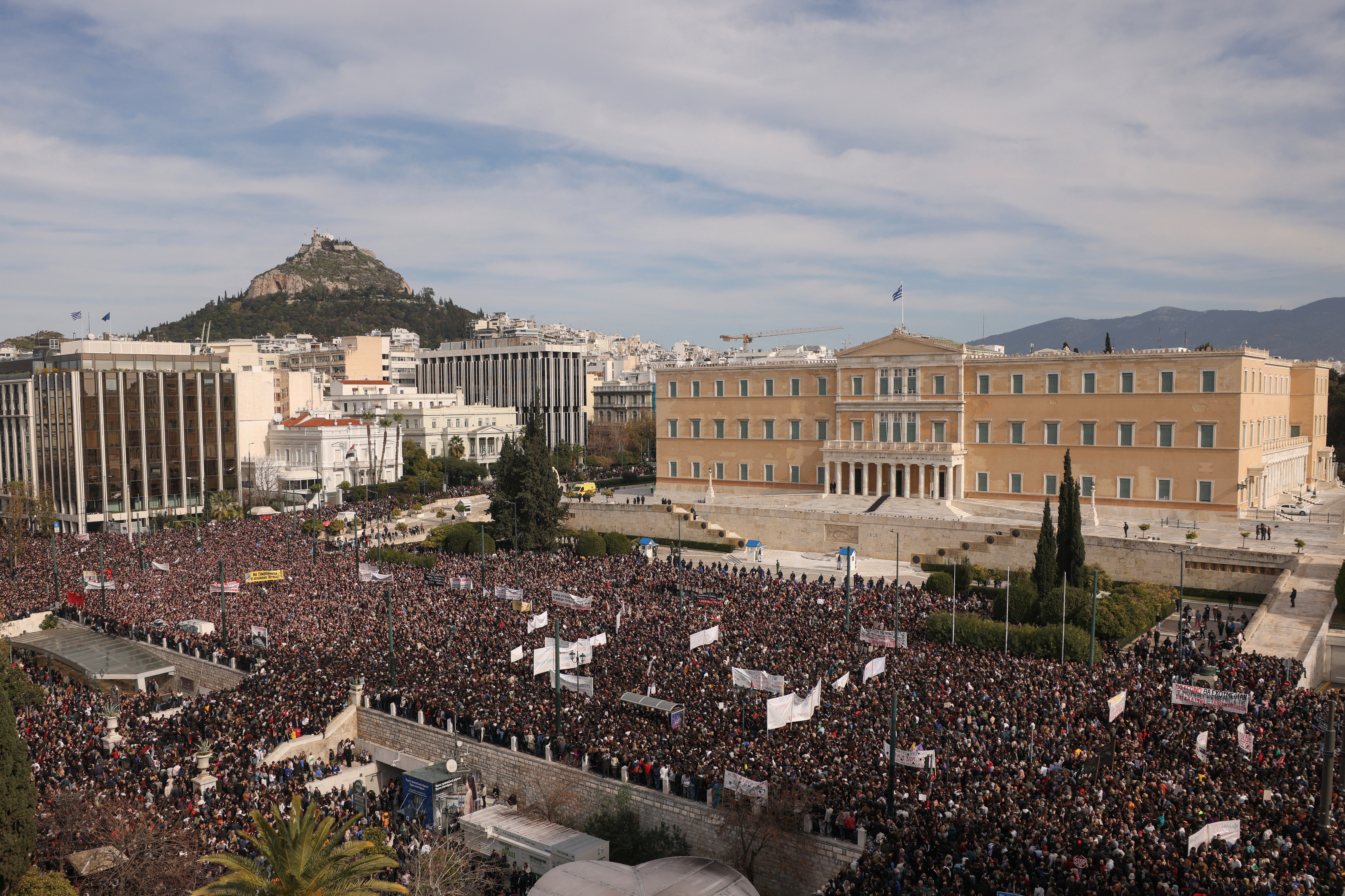 Greeks protest over of 2023 deadly train crash
