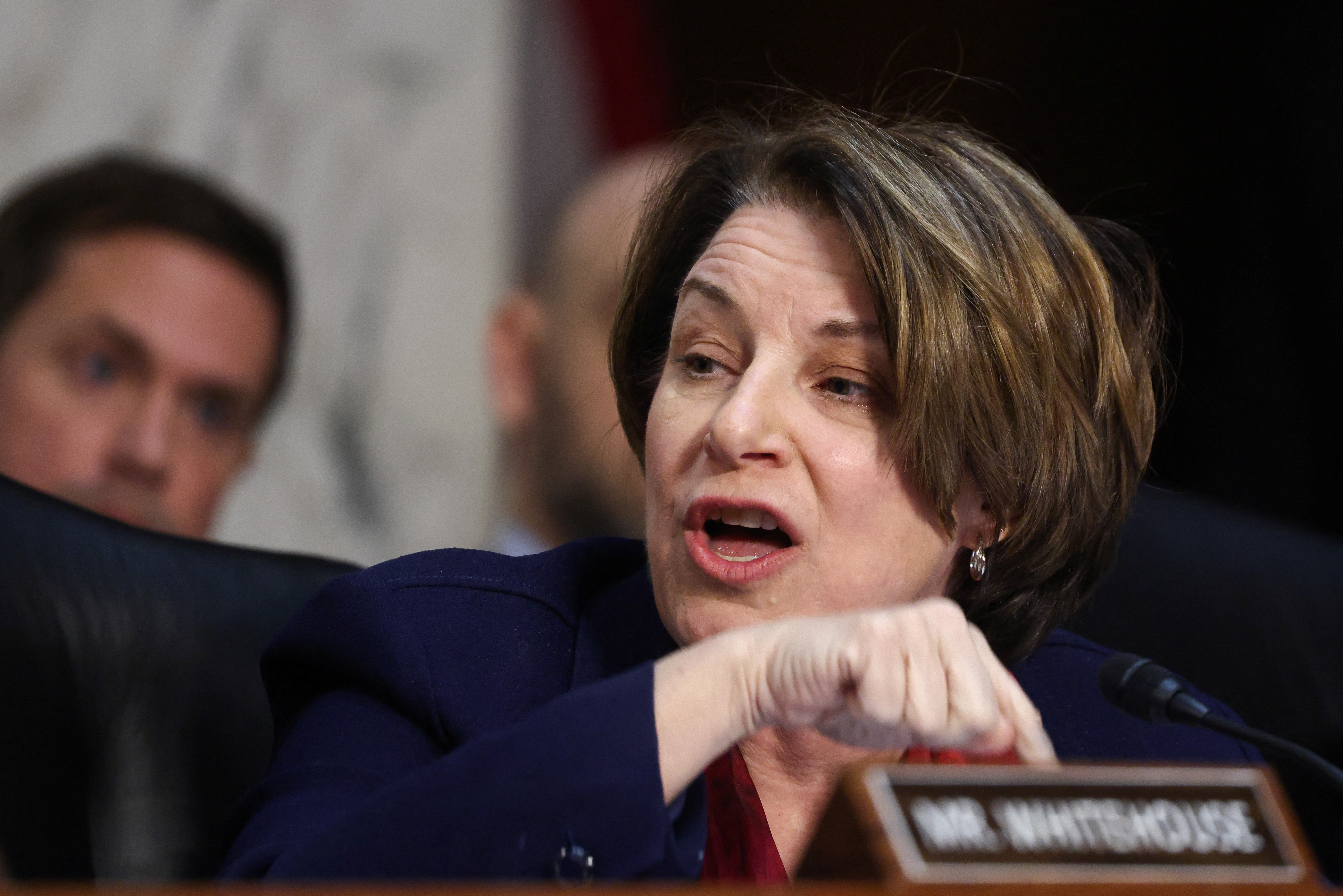 Senator Amy Klobuchar criticises Patel for not accepting responsibility for past statements