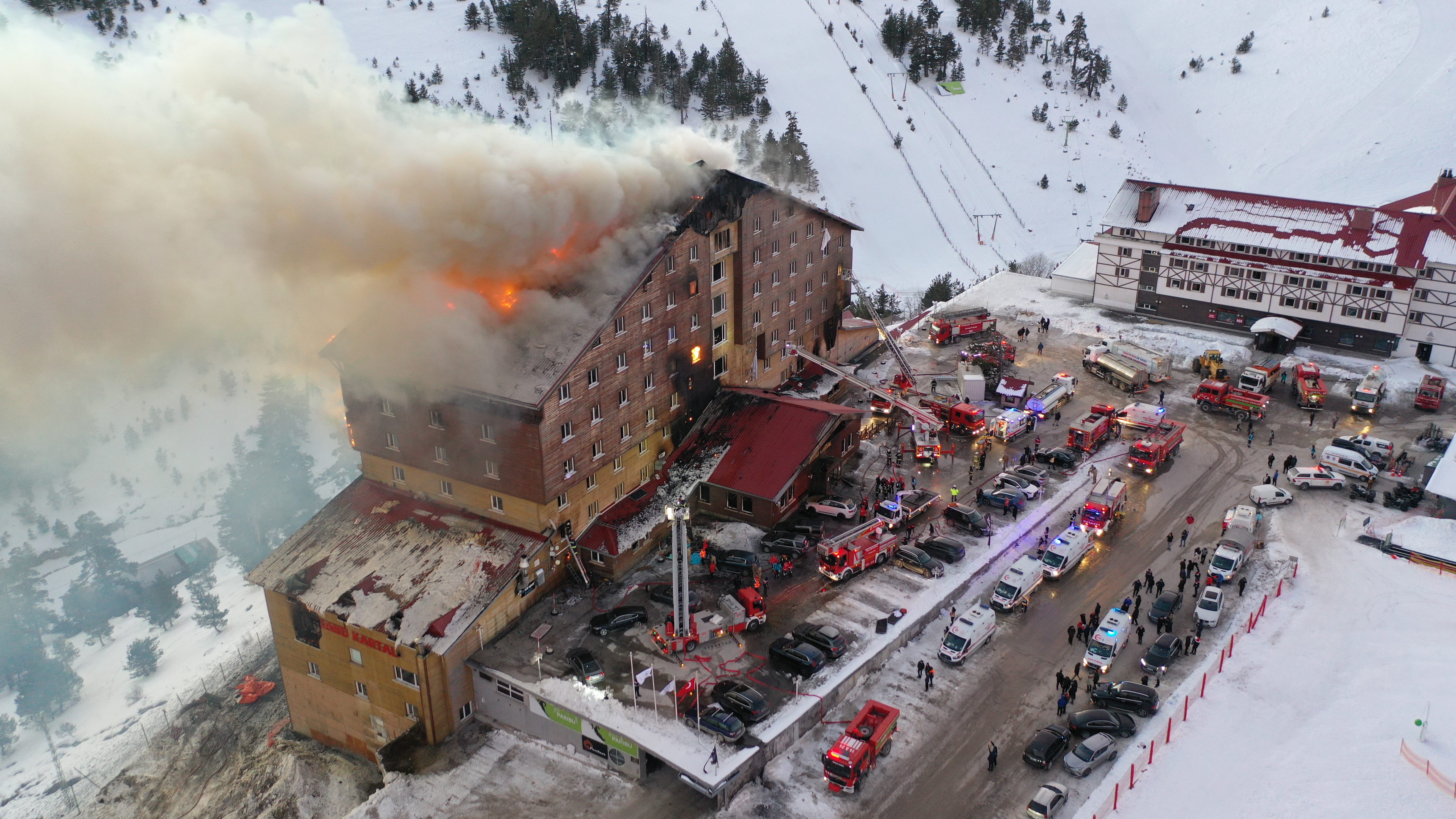 Fire breaks out