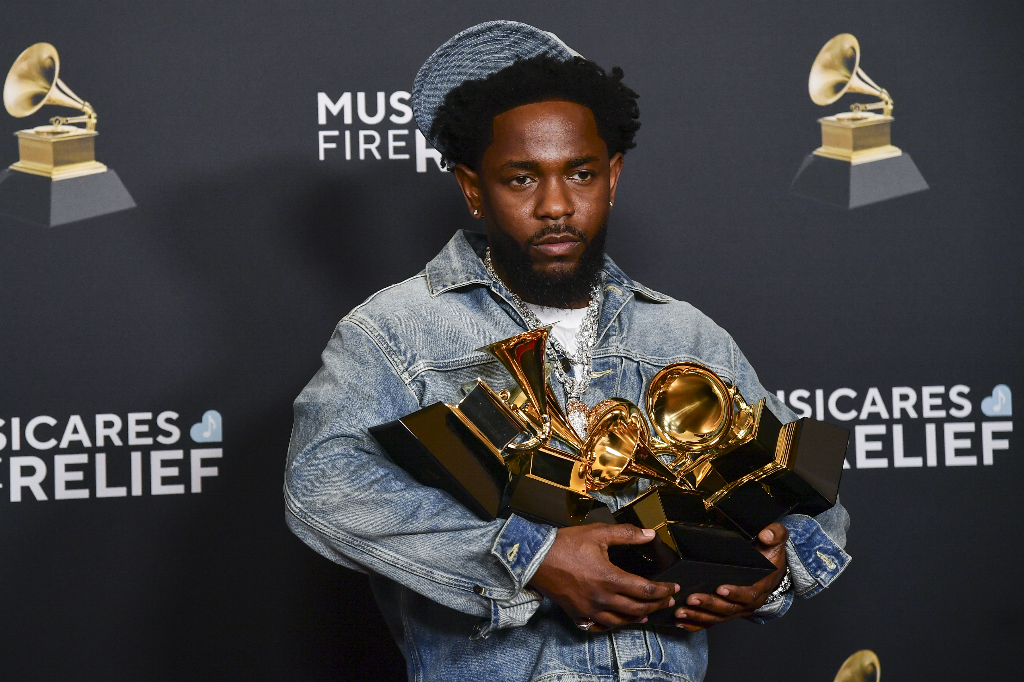 Kendrick Lamar collected awards for record of the year, best rap performance, best rap song, best music video and song of the year at the Grammy Awards on February 2, 2025, in Los Angeles, California