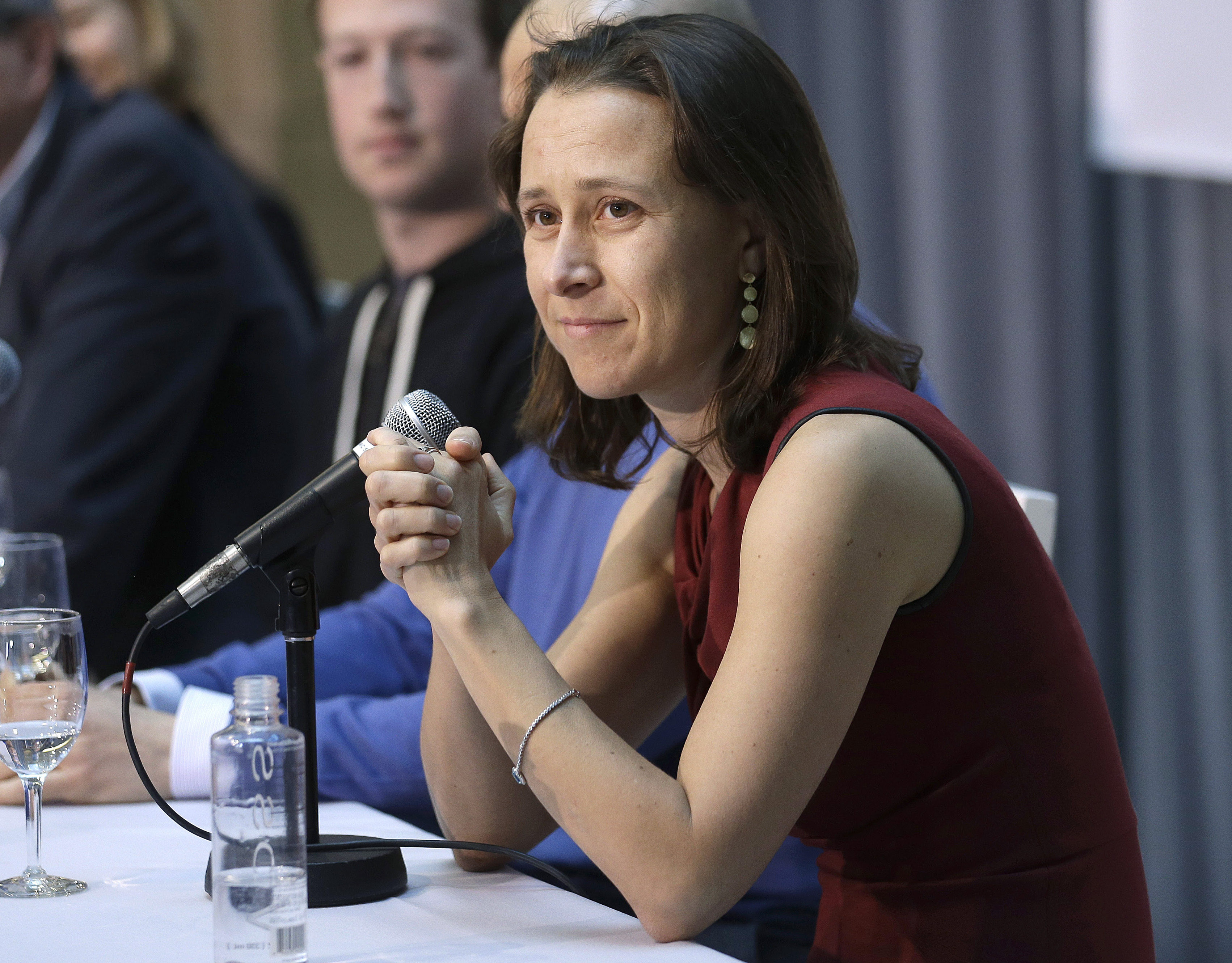 23andMe CEO Anne Wojcicki speaks at an announcement in San Francisco, US
