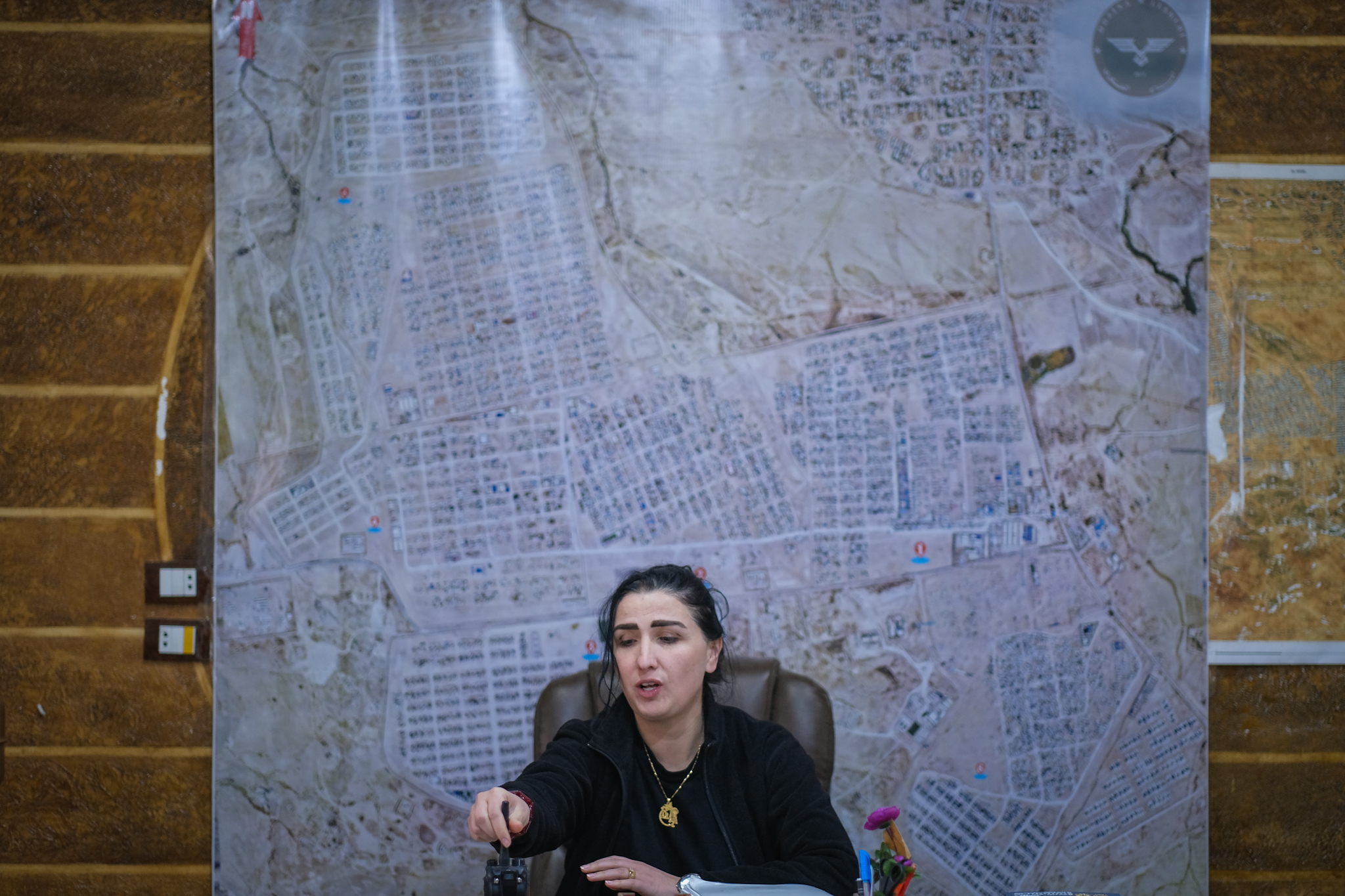 Al-Hol Director Jihan Hanan in her office