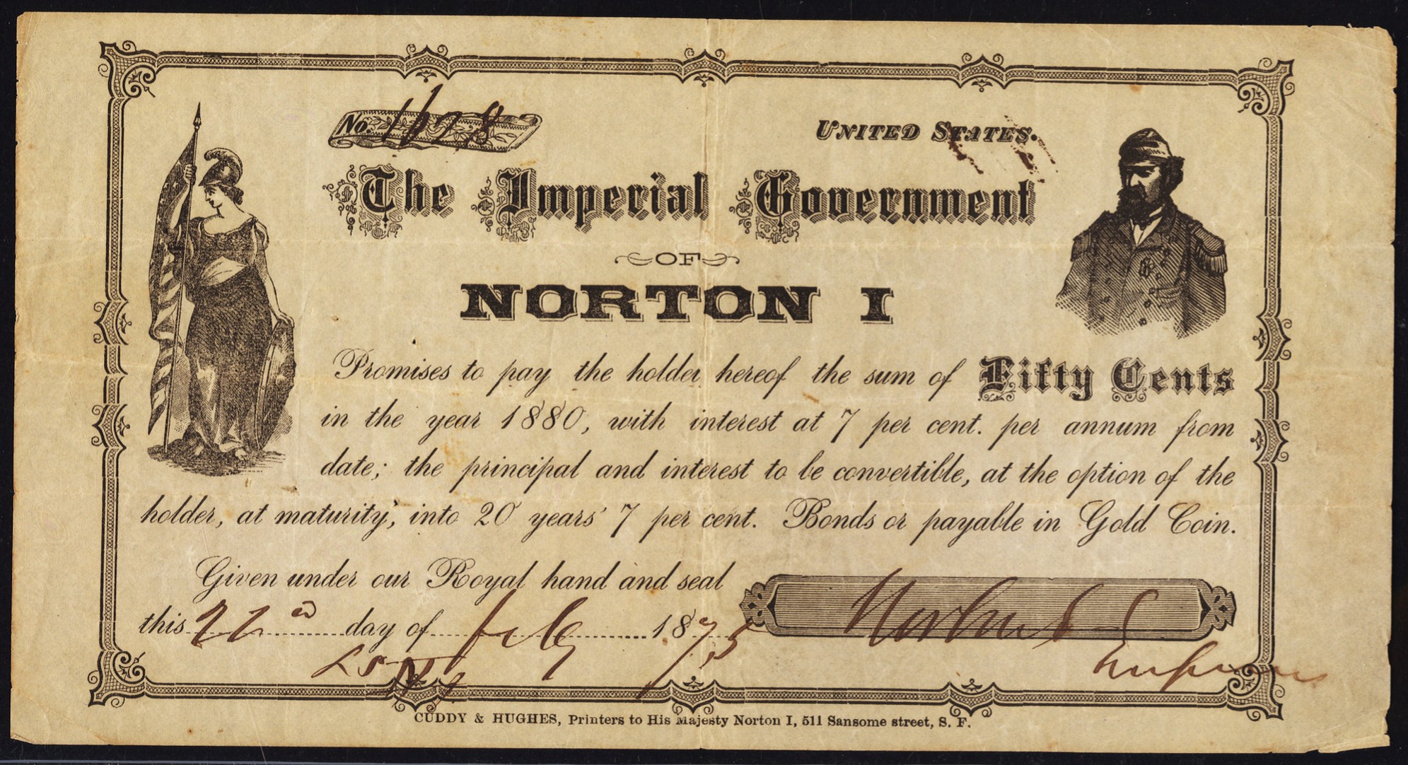 Emperor Norton bank note