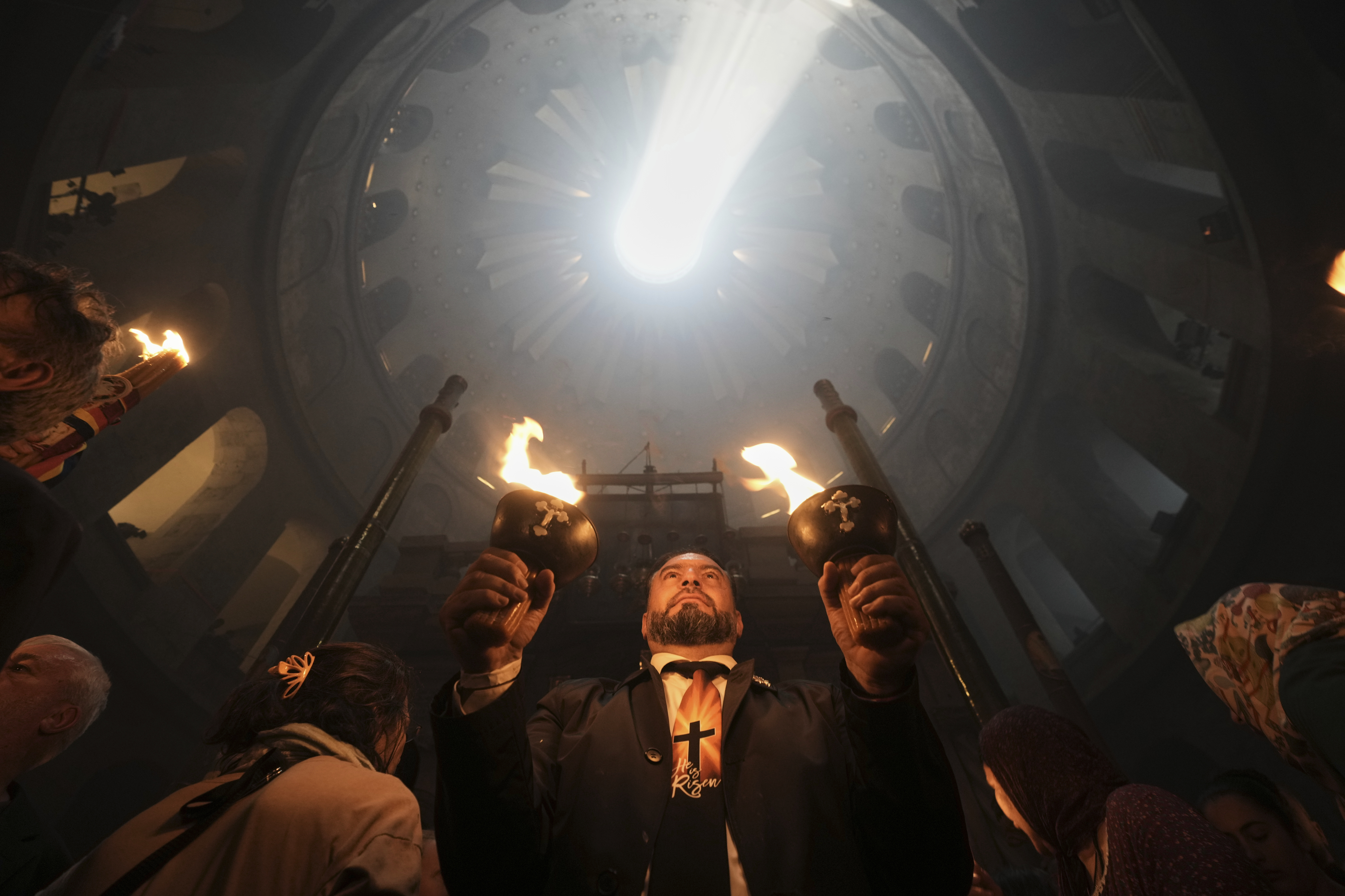 Thousands gather for centuries-old Holy Fire ceremony in Jerusalem