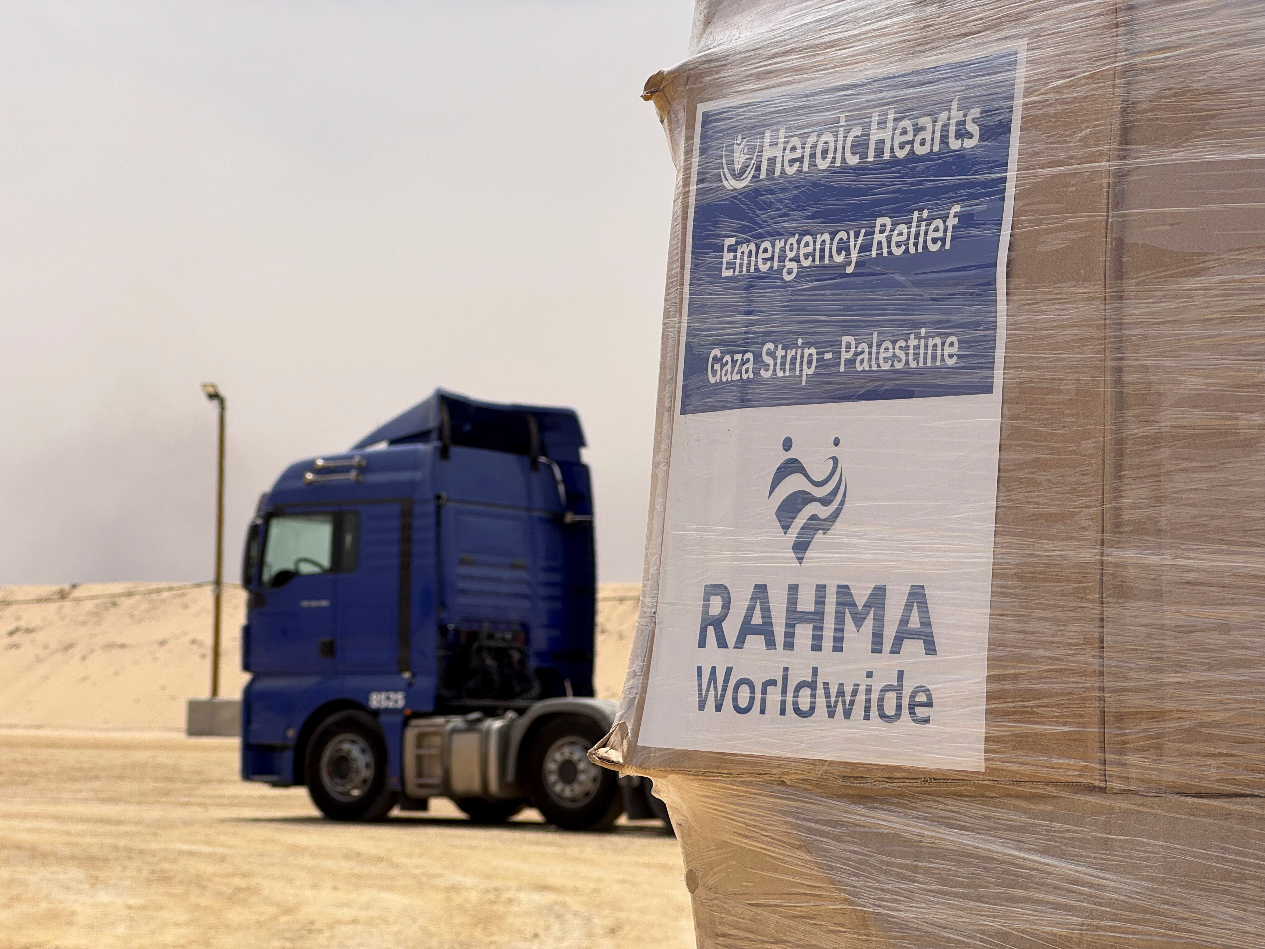 Aid entering Gaza