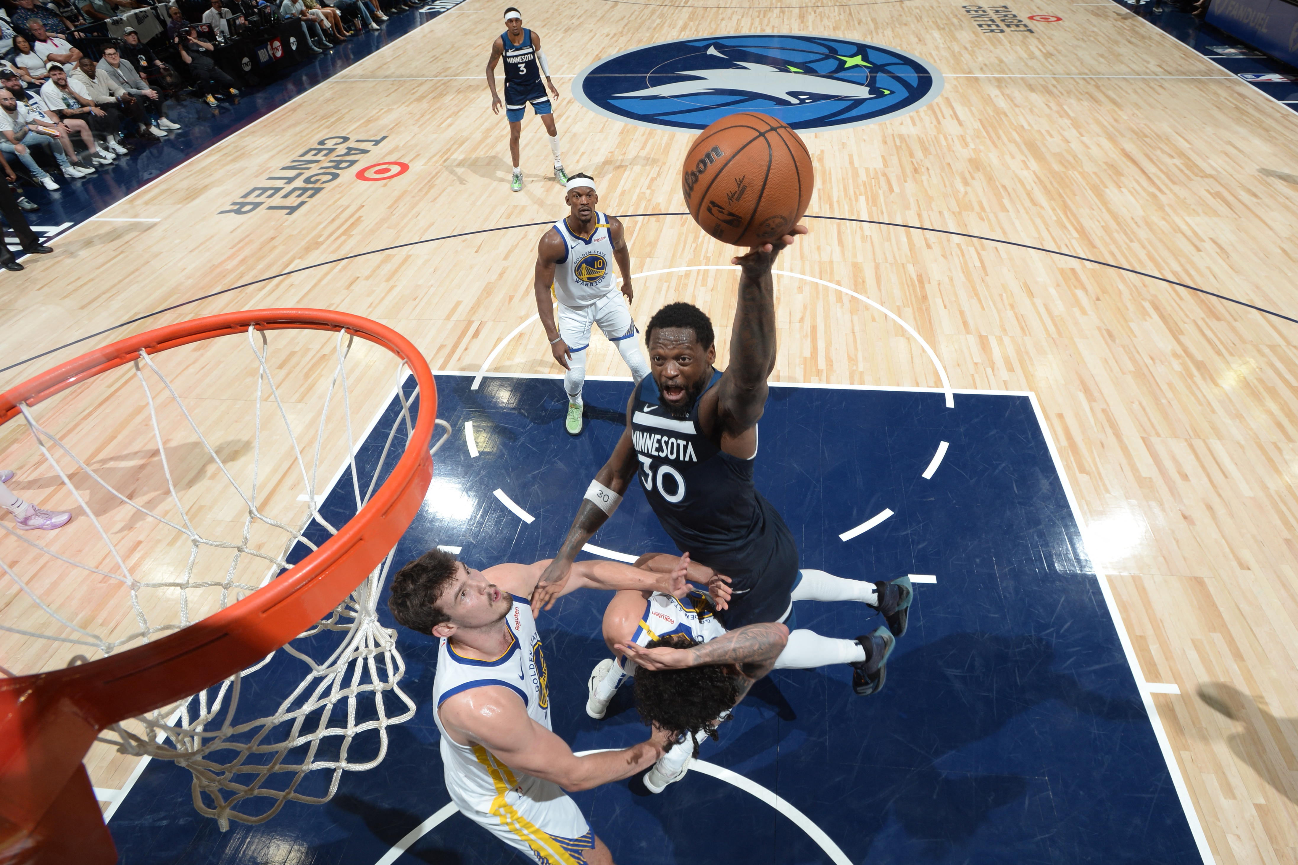 Minnesota’s Julius Randle #30 scored 29 points on 13-for-18 shooting in Game 5