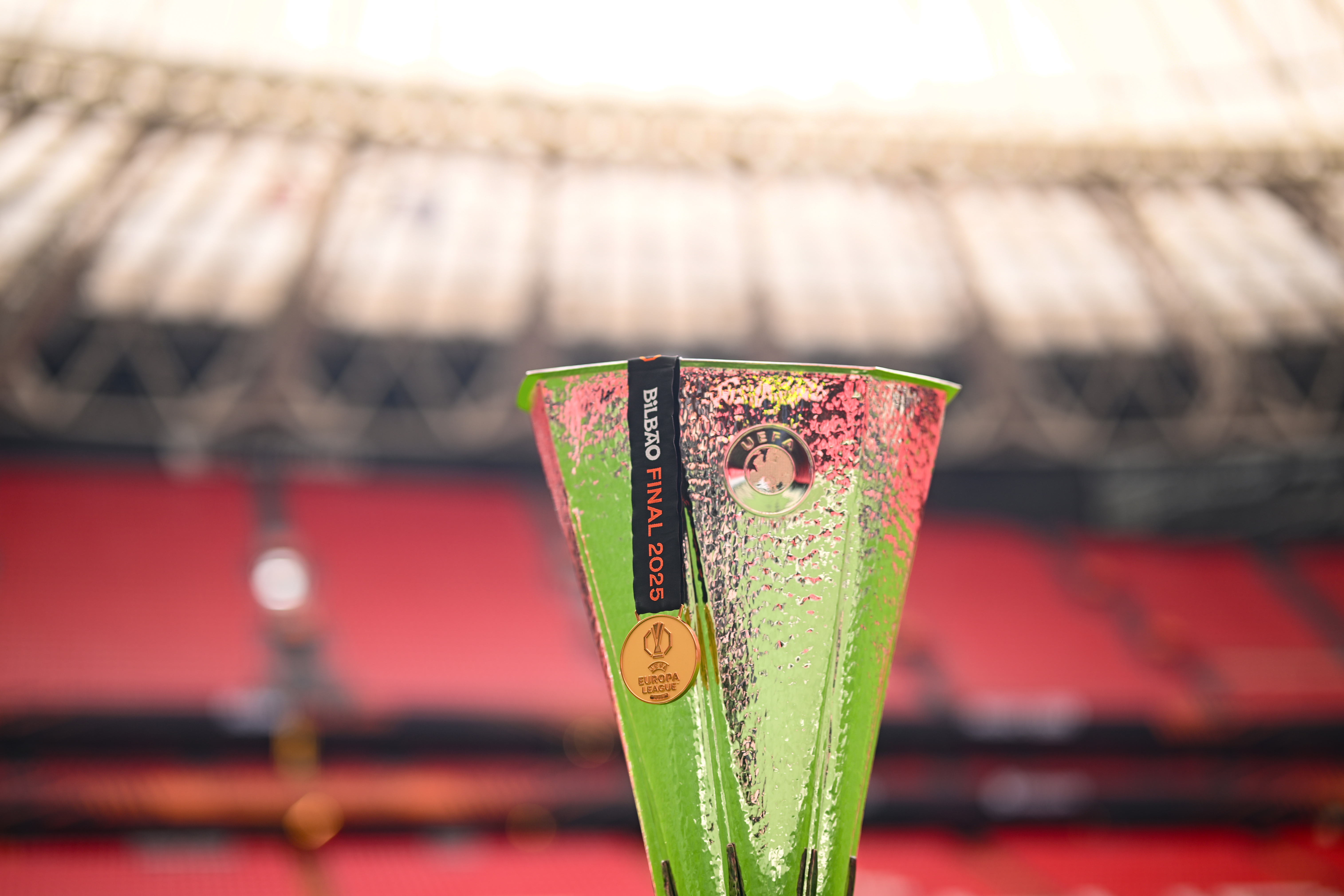 The Europa League Trophy and a winners’ medal