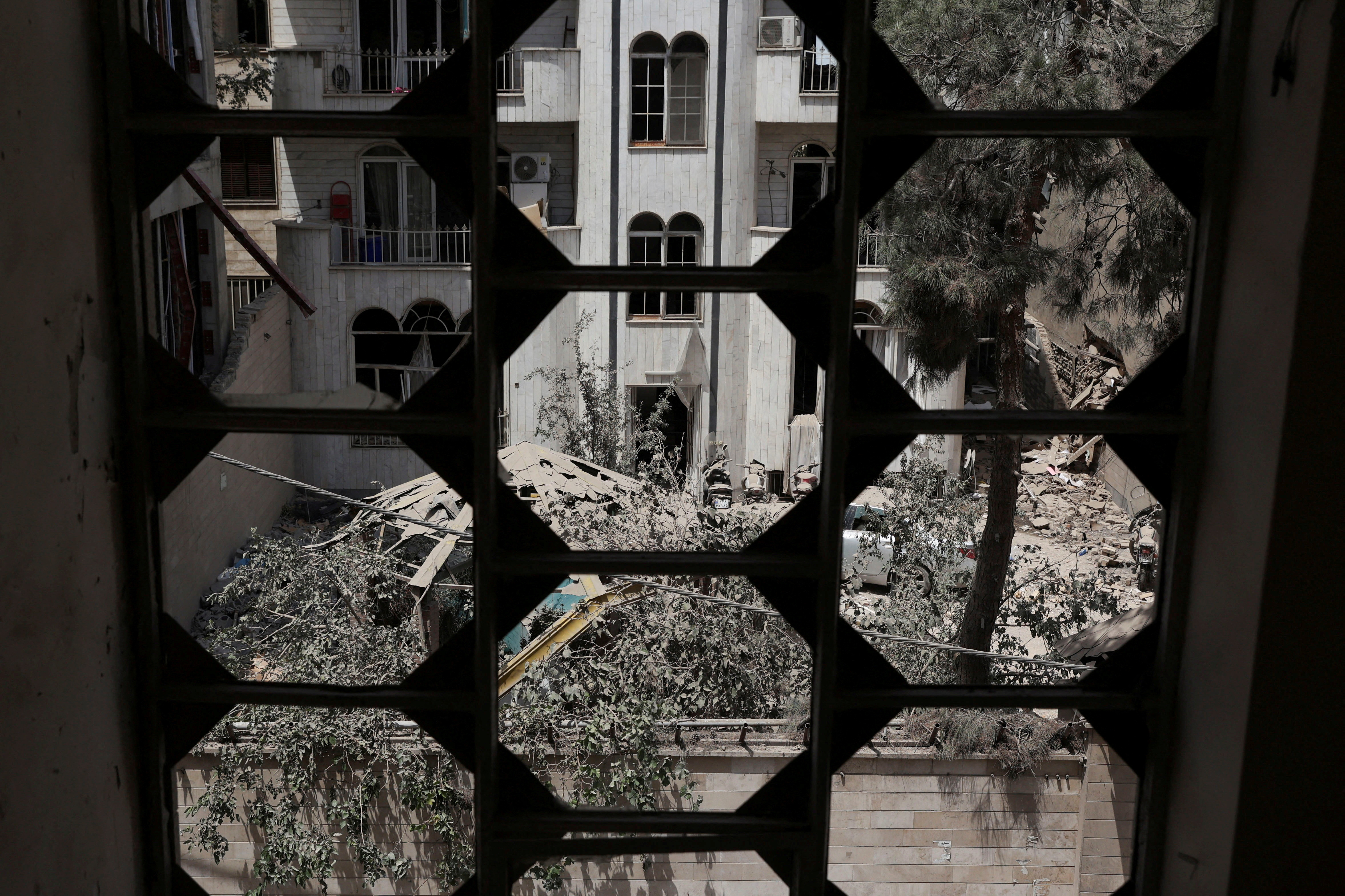 A view shows the aftermath of an Israeli strike on a building in Tehran, Iran, on June 26, 2025