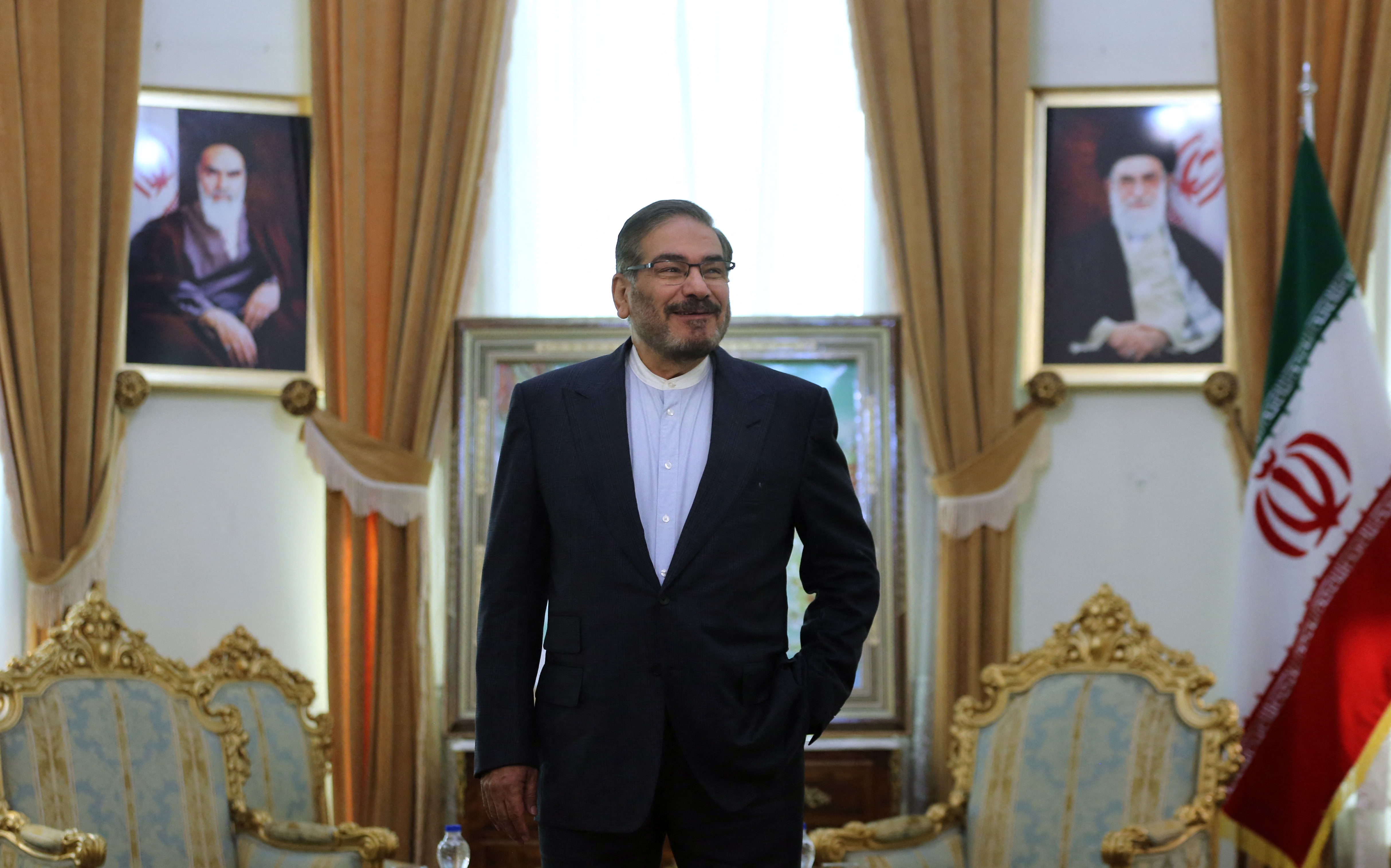 Ali Shamkhani, the former secretary of the Supreme National Security Council of Iran, attends a meeting in Tehran