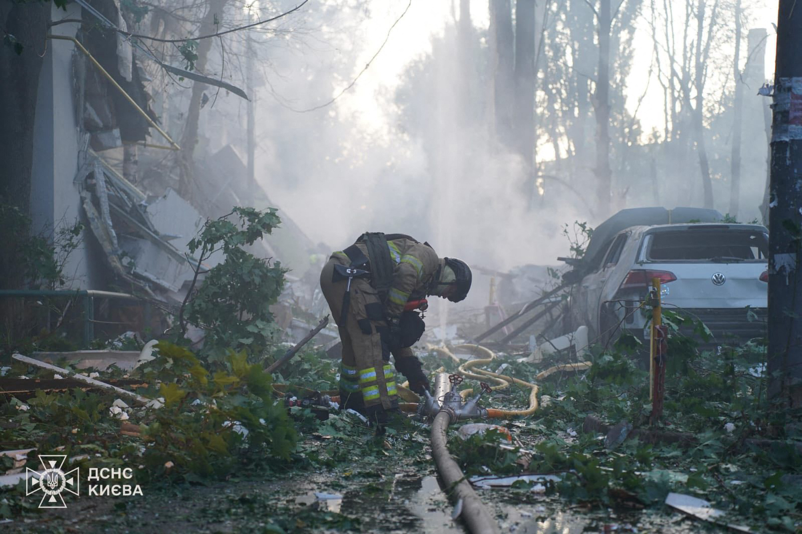 Ukraine said on Monday, “another massive attack” on Kyiv by Russian drones was under way