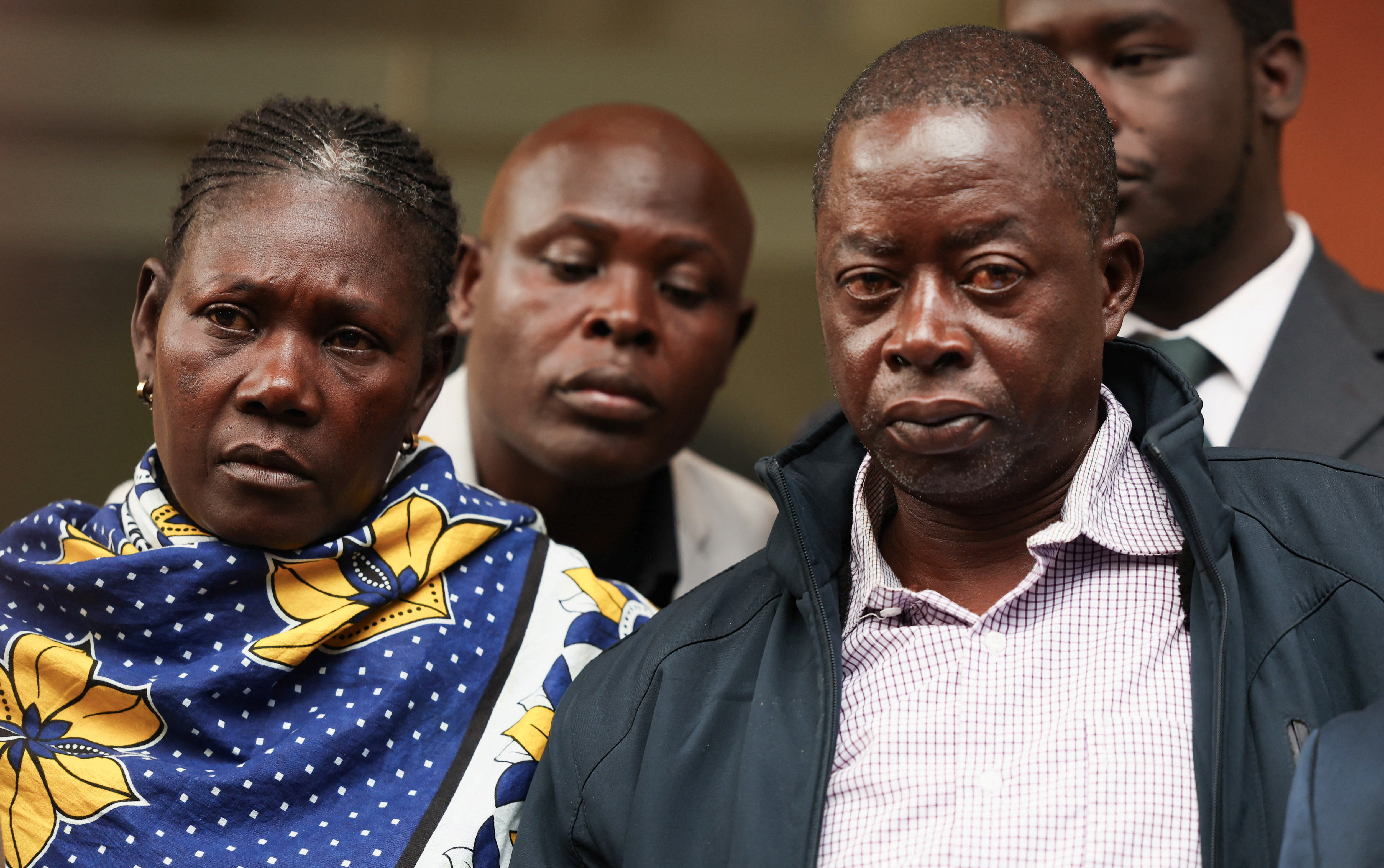 Eucabeth Ojwang and Meshack Opiyo, parents of Albert Ojwang, who died in Kenyan police custody