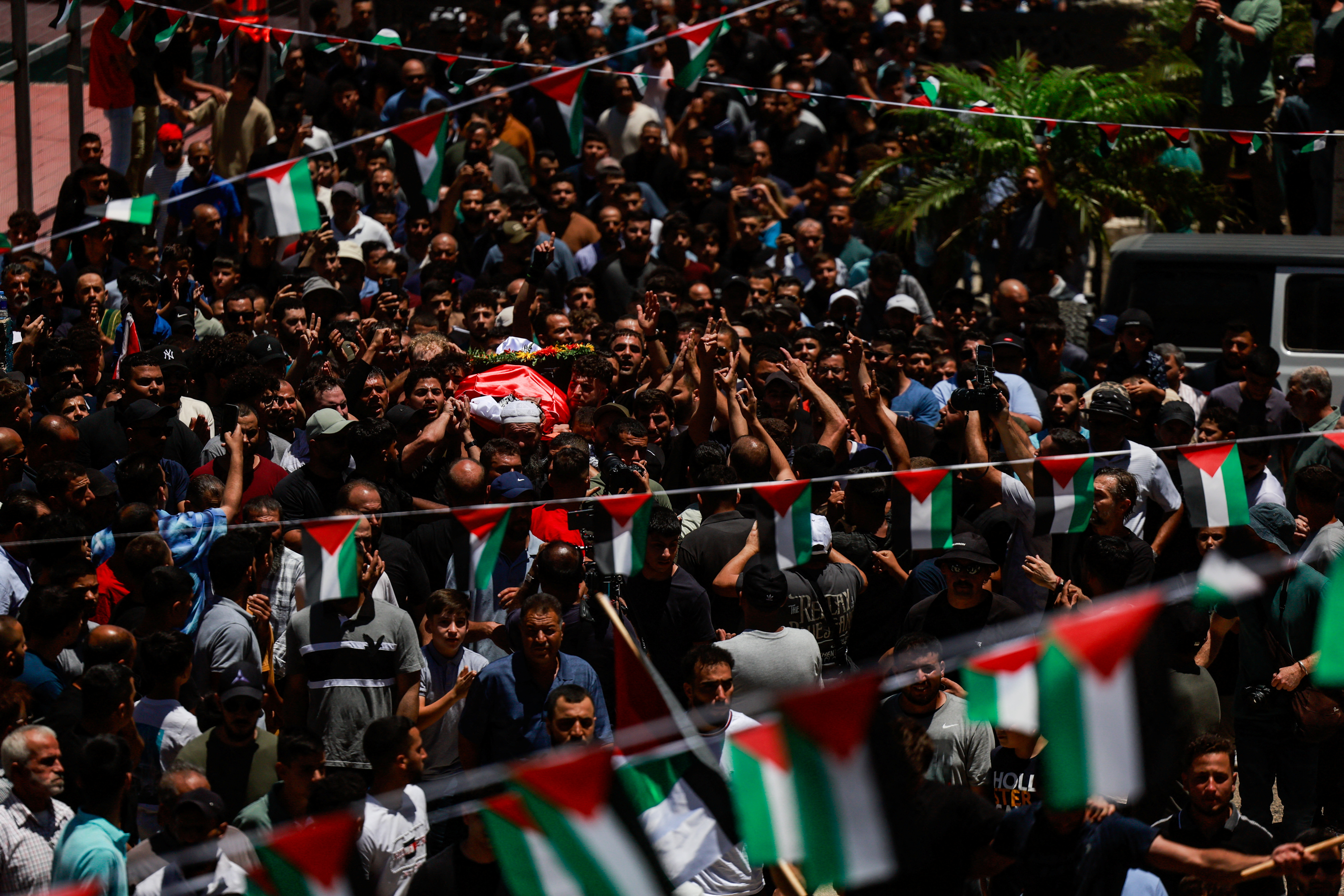 Palestinian flags