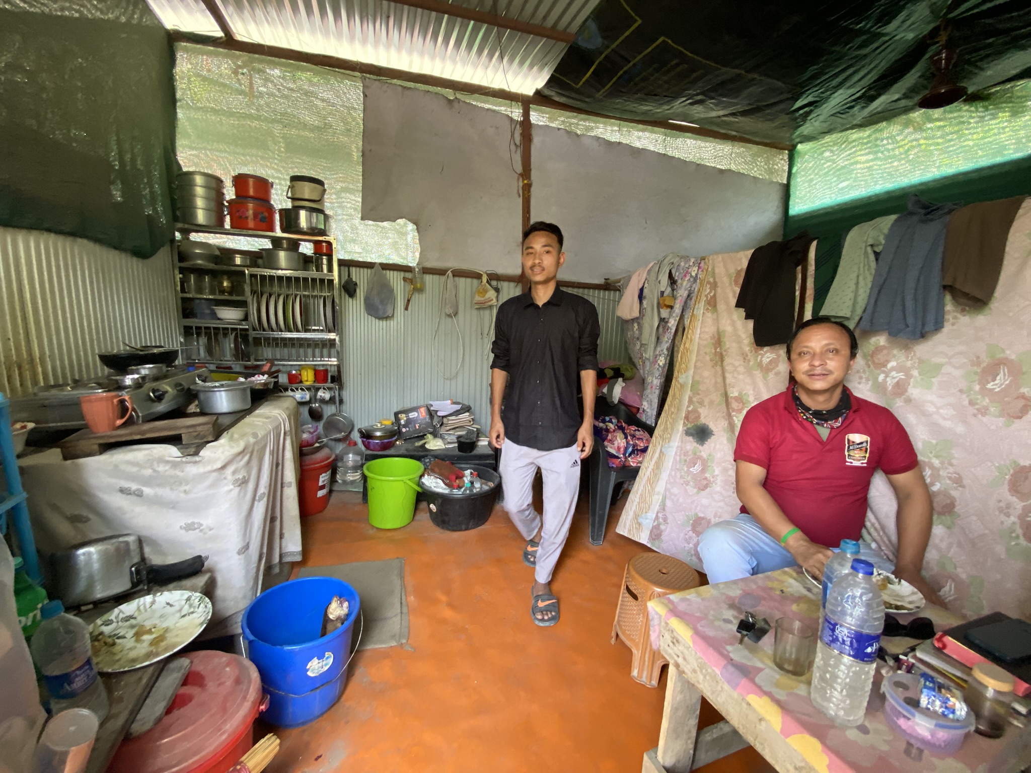 Leboon Thapa’s house in Bhalukhola, Kalimpong, was destroyed by the 2023 glacial lake outburst flood in Sikkim. He has been living with his parents in a single, cramped room in the relief camp alongside the Teesta highway since then