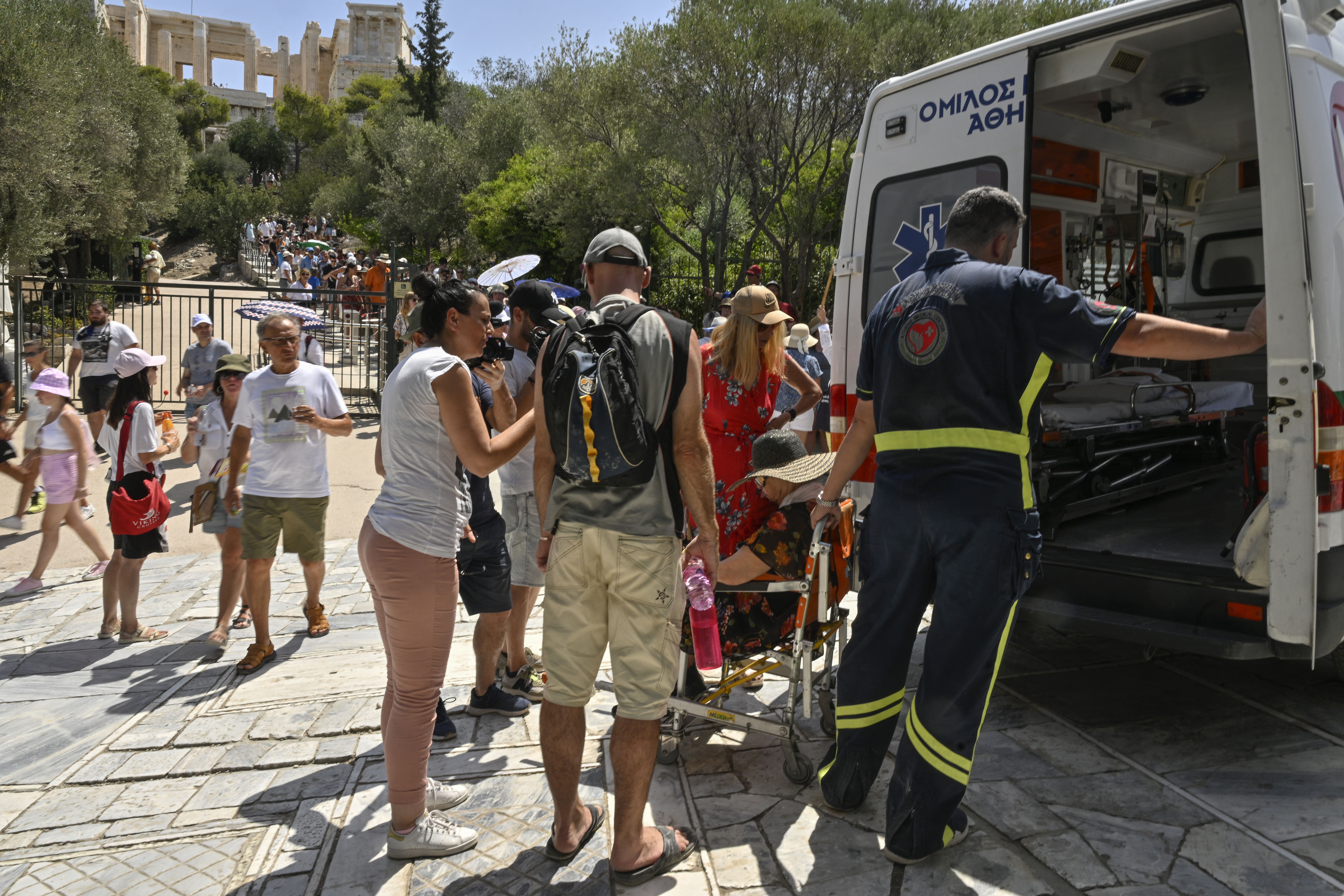 Tourists in Athens