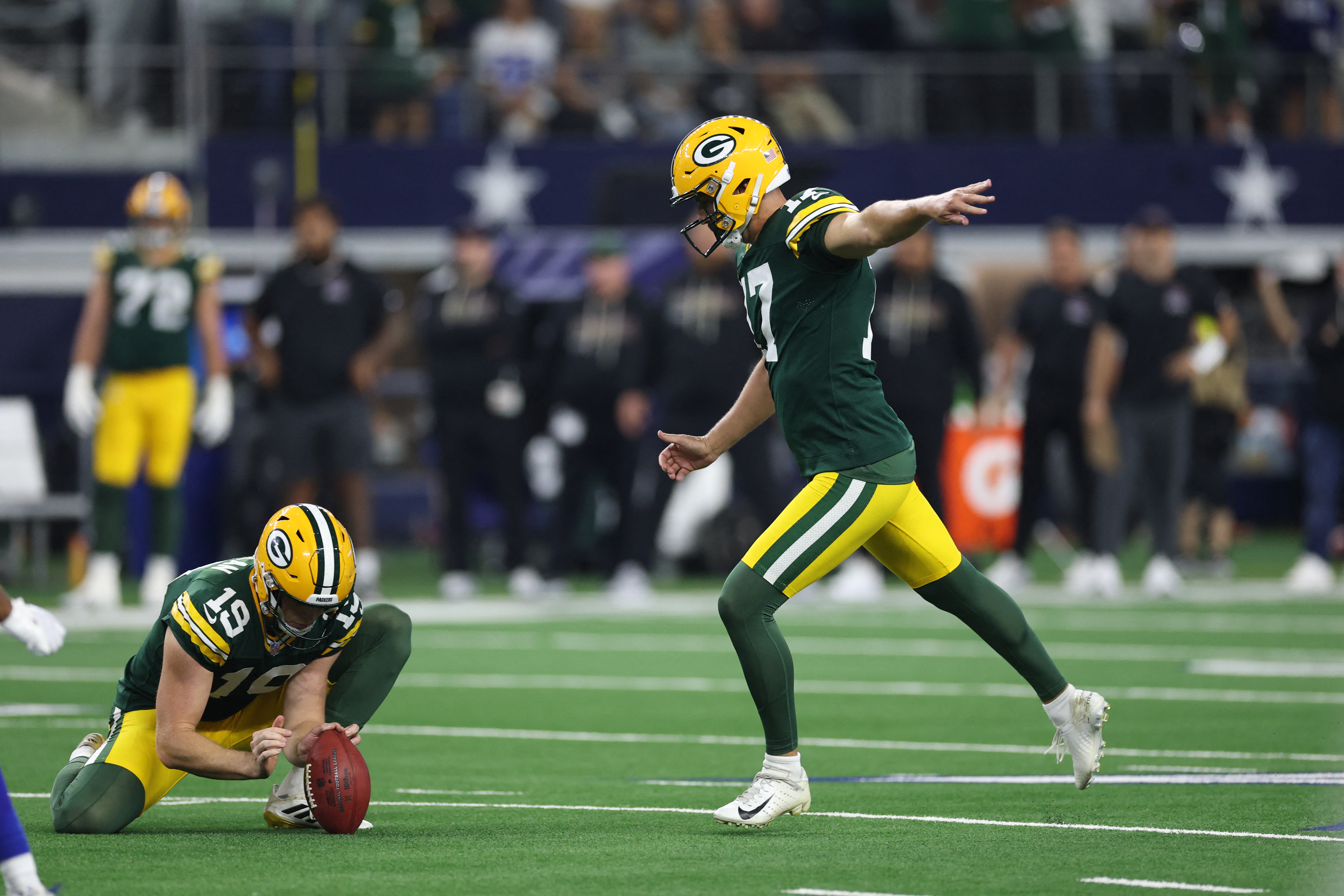 Brandon McManus in action.