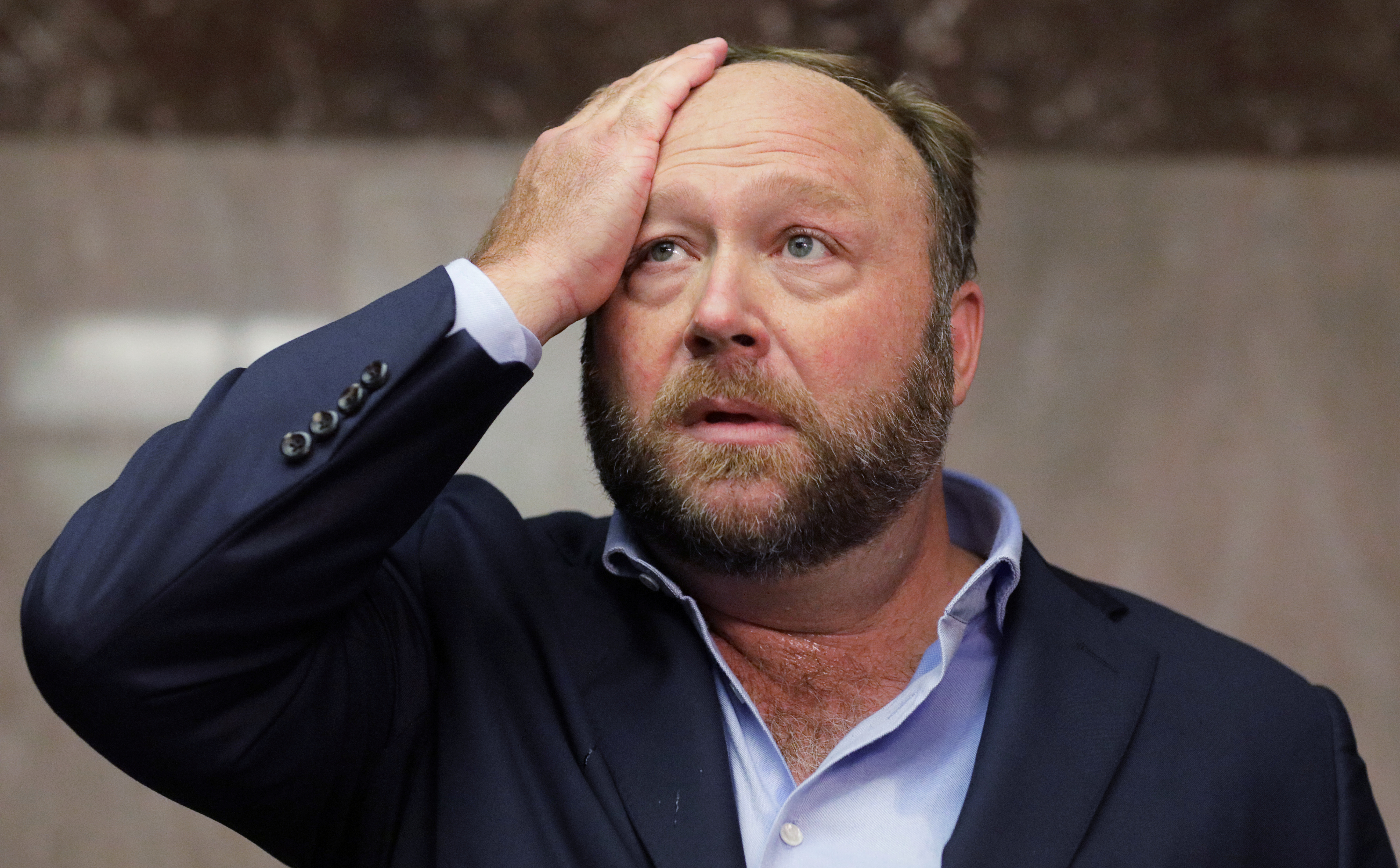 Jones argued the judgement violated his first amendment right to free speech [File: Jim Bourg / Reuters]
