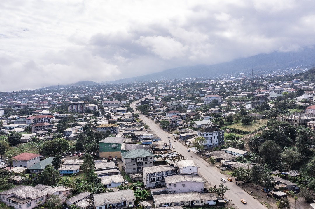 An aerial view of Buea, in South West Cameroon